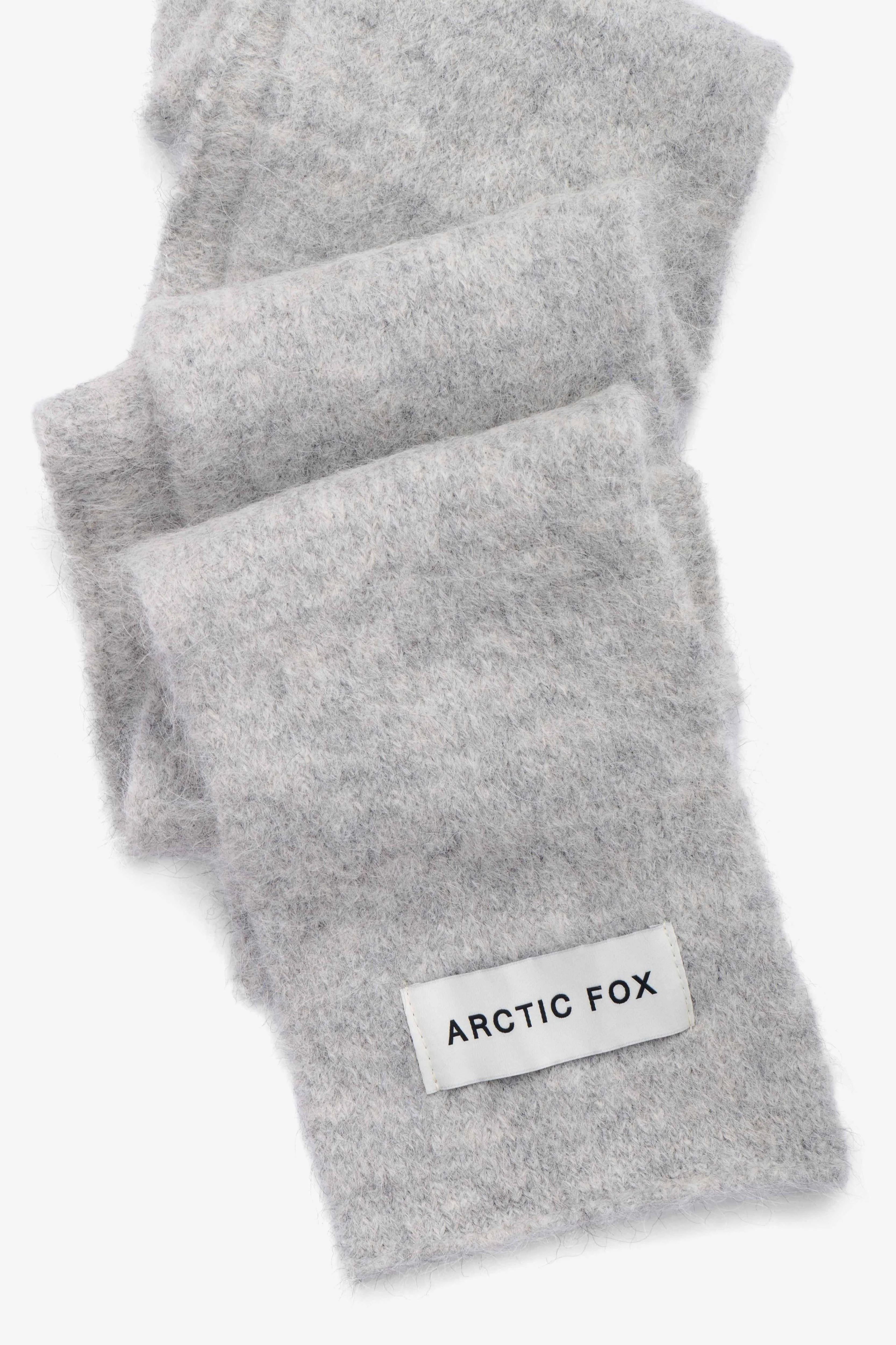 The Alpaca Skinny Scarf - Blizzard Grey - Image 10