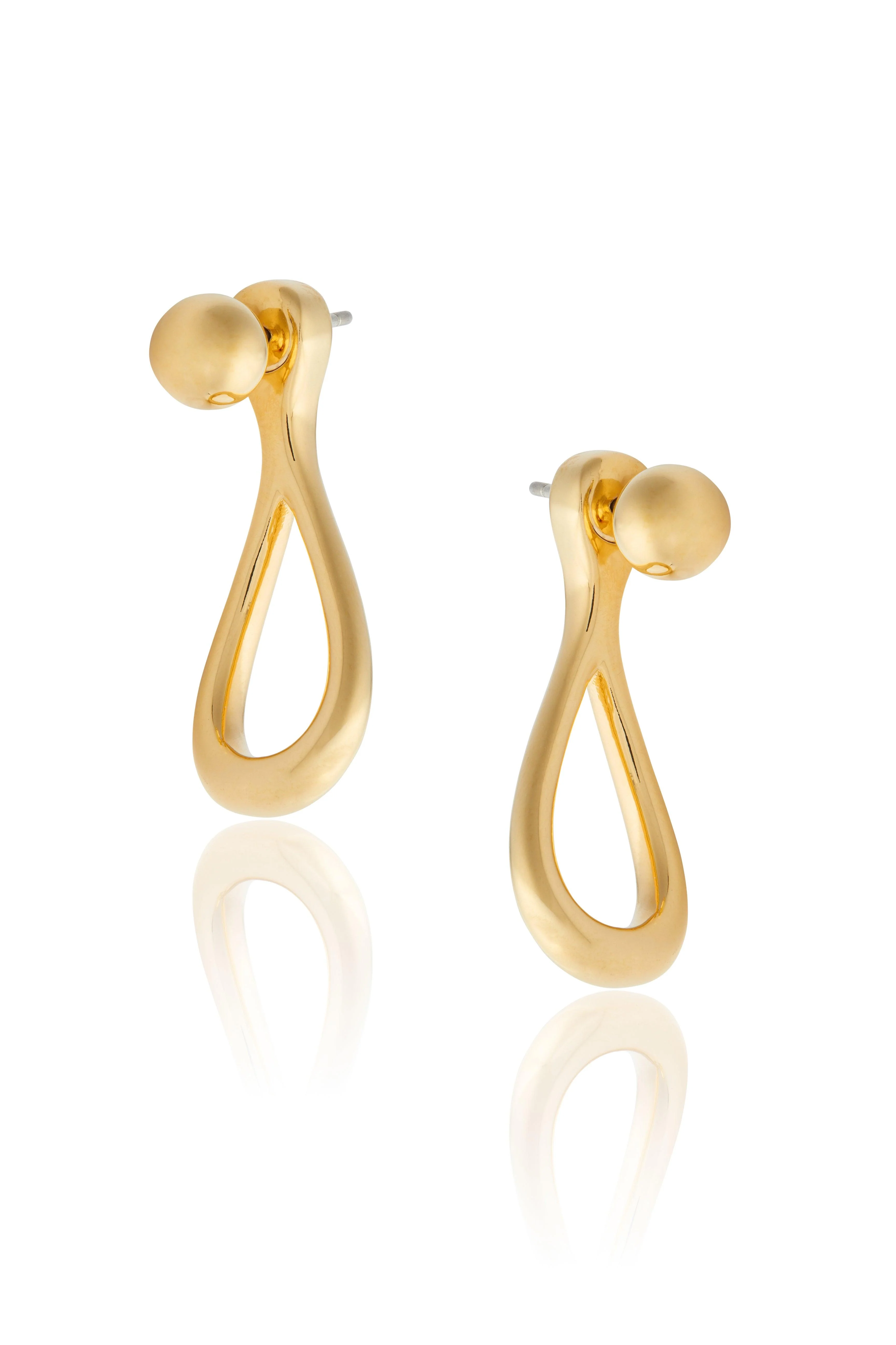 BILLIE Ear Jacket Studs Earrings - Silver - Image 7