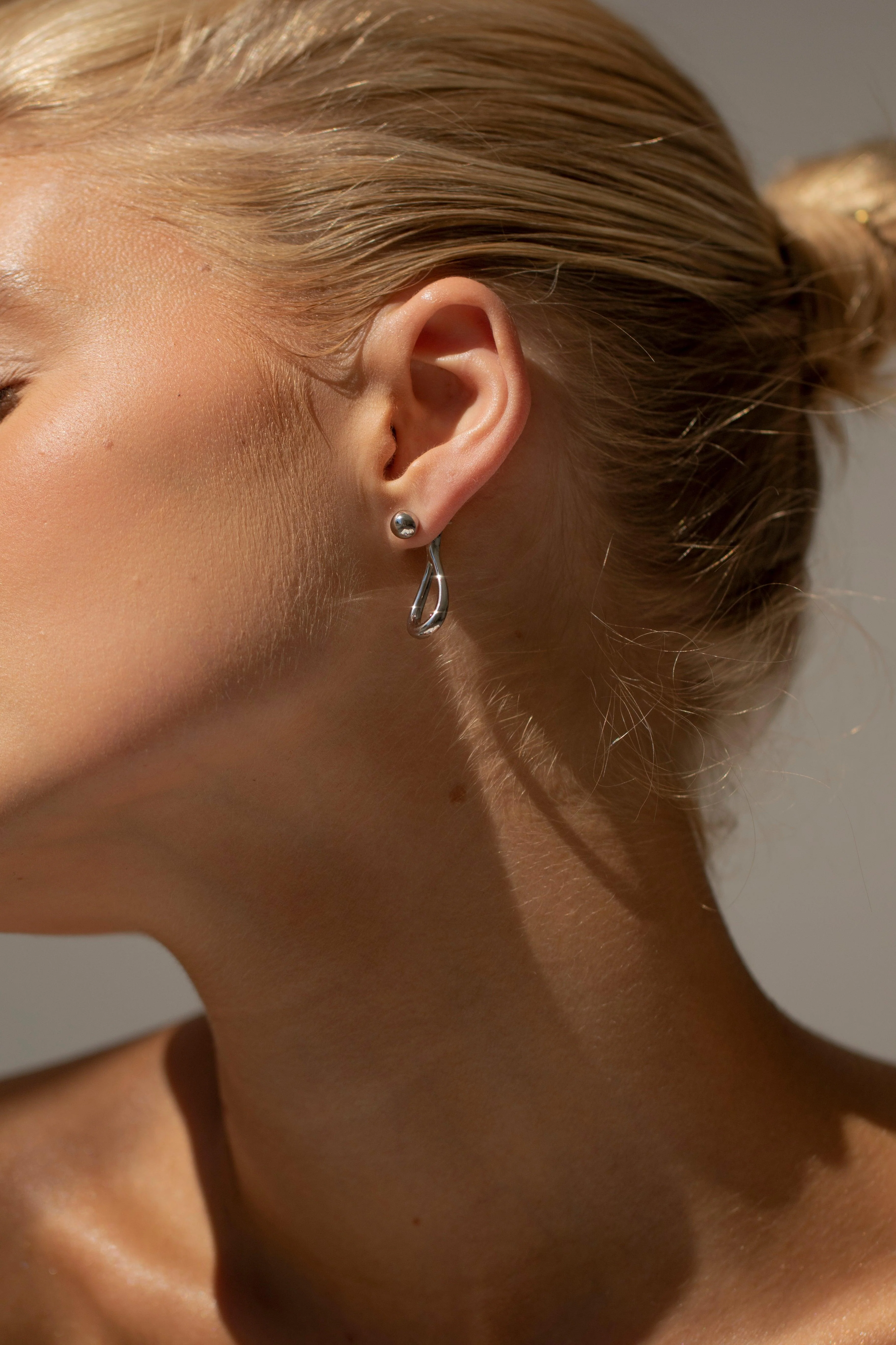 BILLIE Ear Jacket Studs Earrings - Gold - Image 12