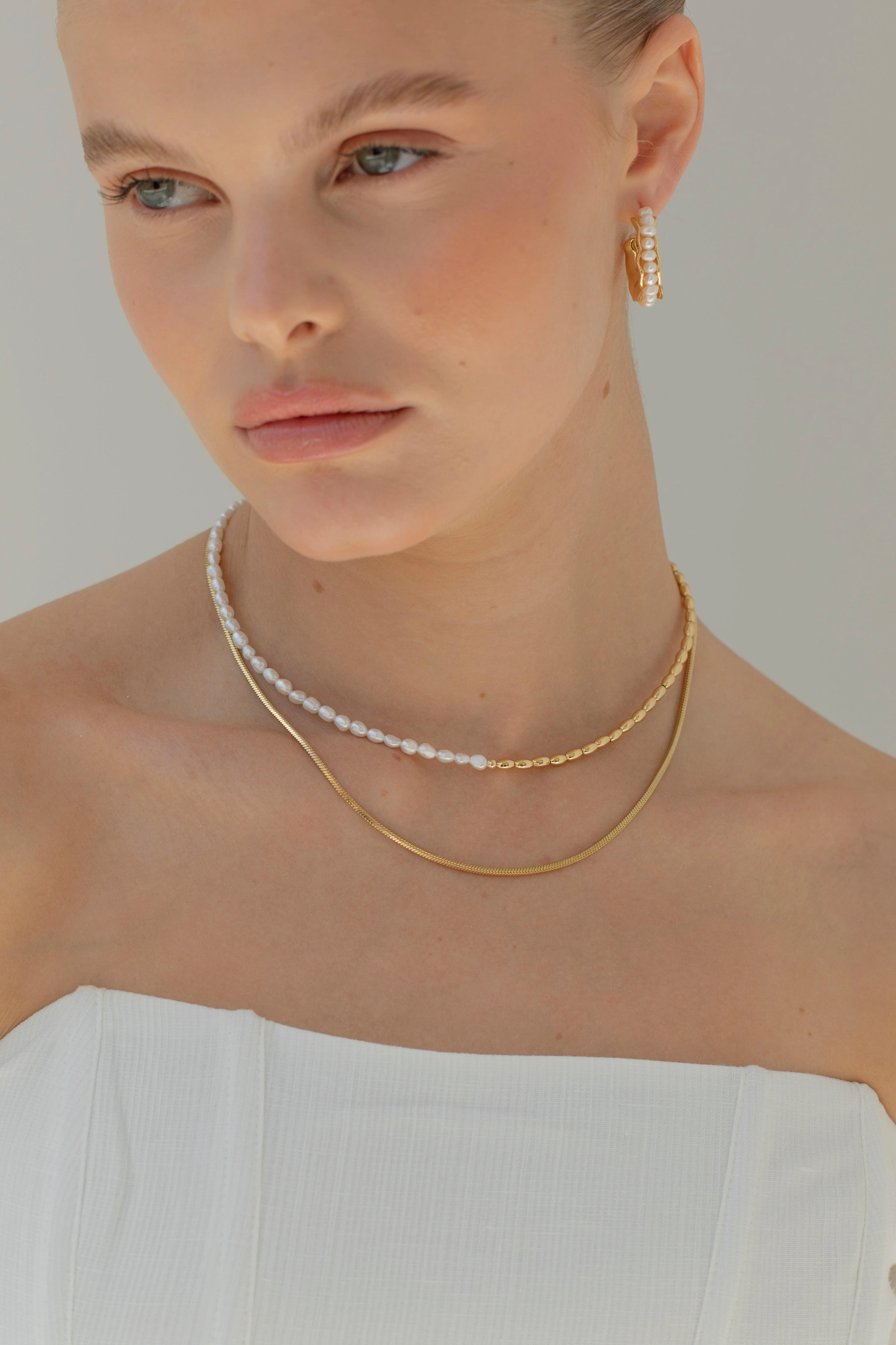 DELILAH - Gold Nugget Pearl Necklace - Image 2