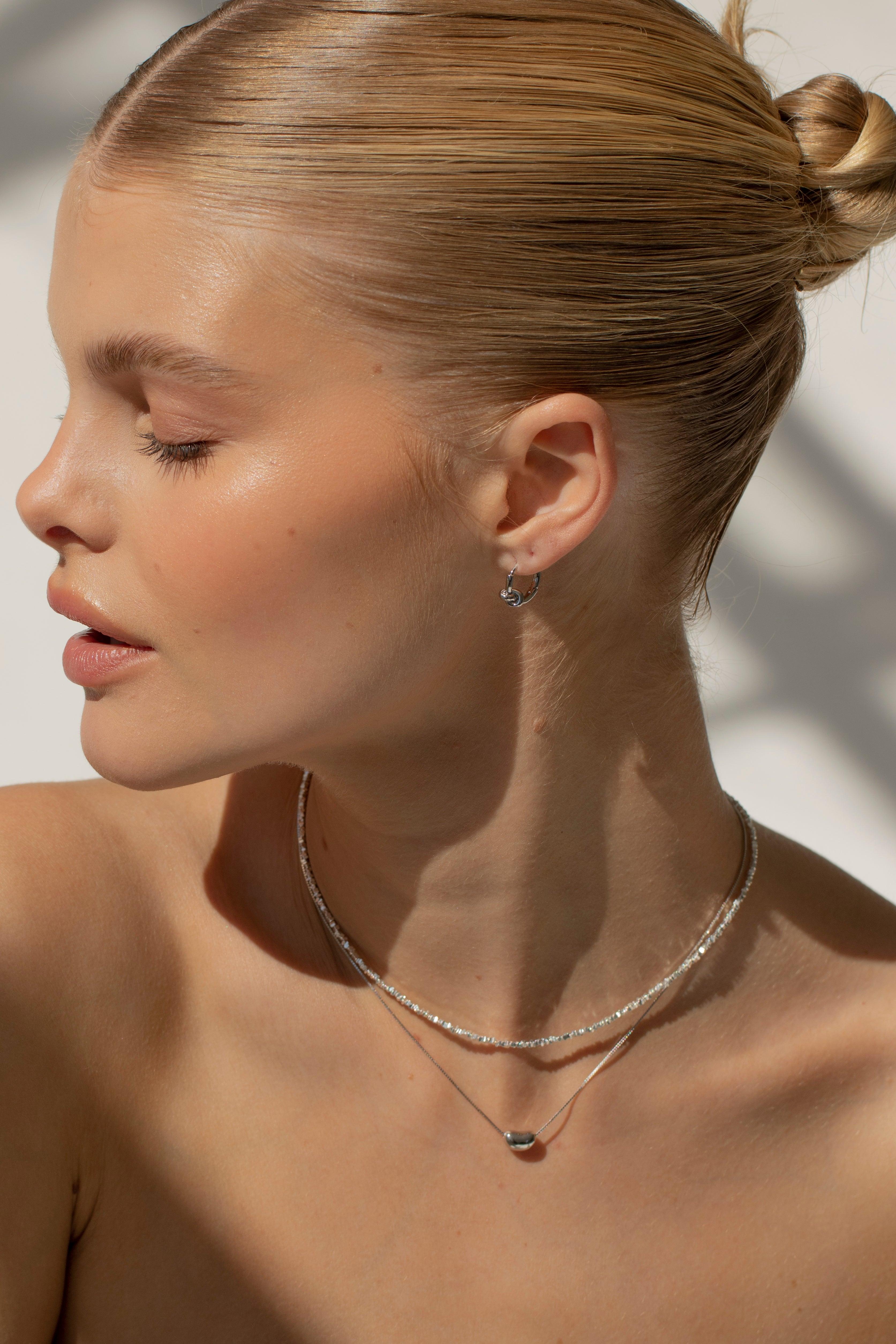 EDEN Bean Necklace - Sterling Silver - Image 2