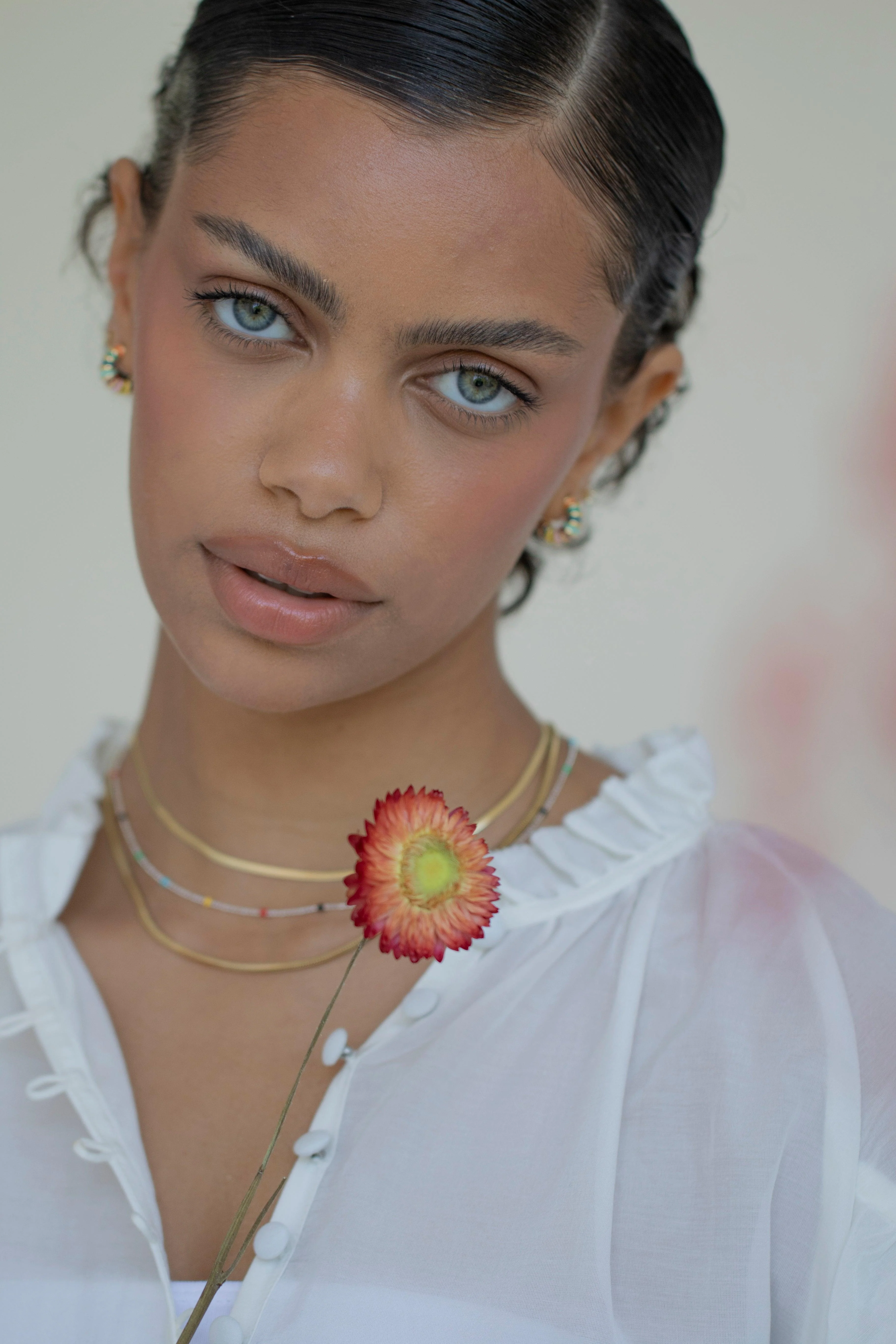 ESME - Mini Gold Multicoloured Pastel Hoop Earrings - Image 5