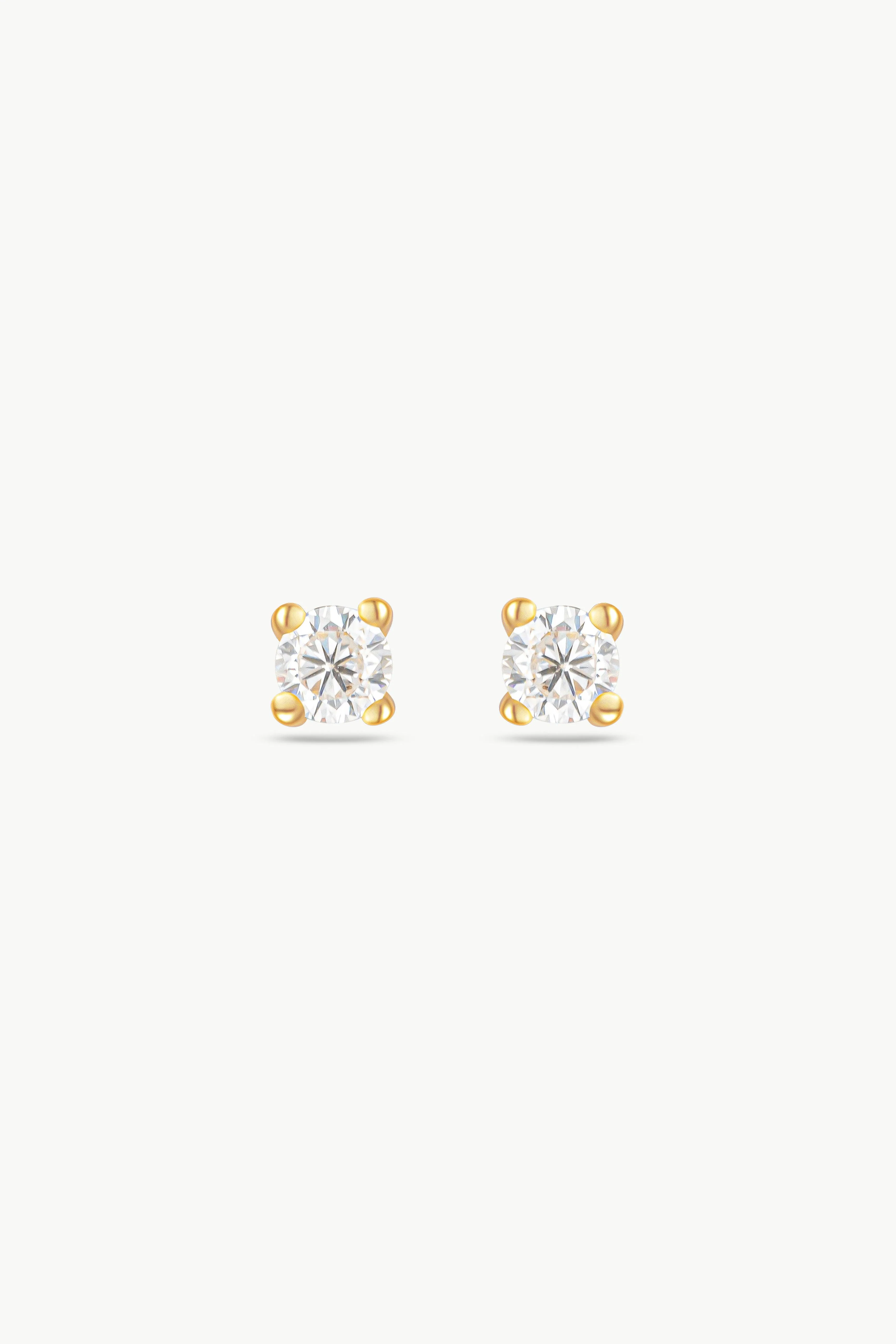 GAIA - 14ct Gold Vermeil Topaz Stud Earrings