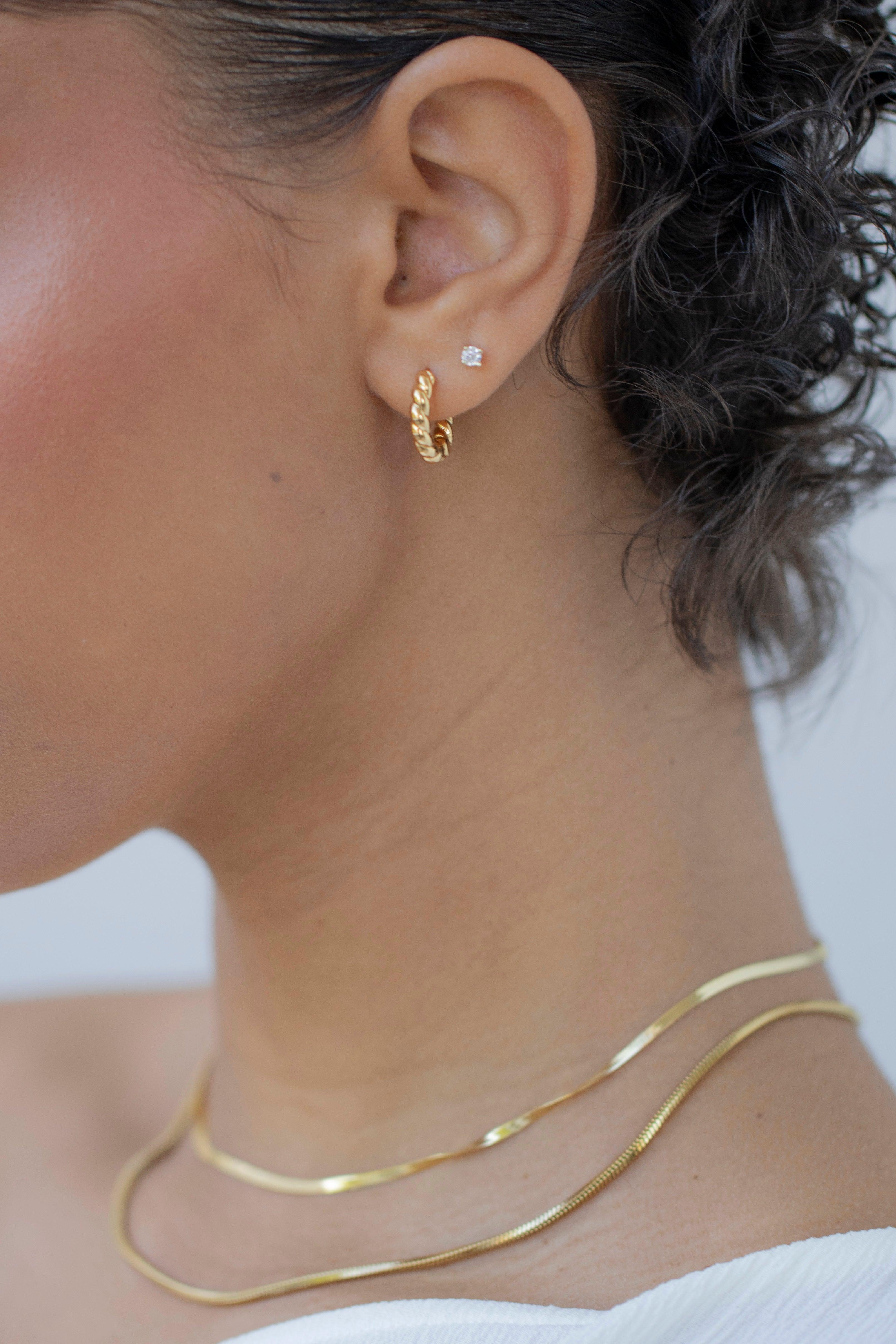 HANA - Twisted Rope Hoop Earrings - Image 4