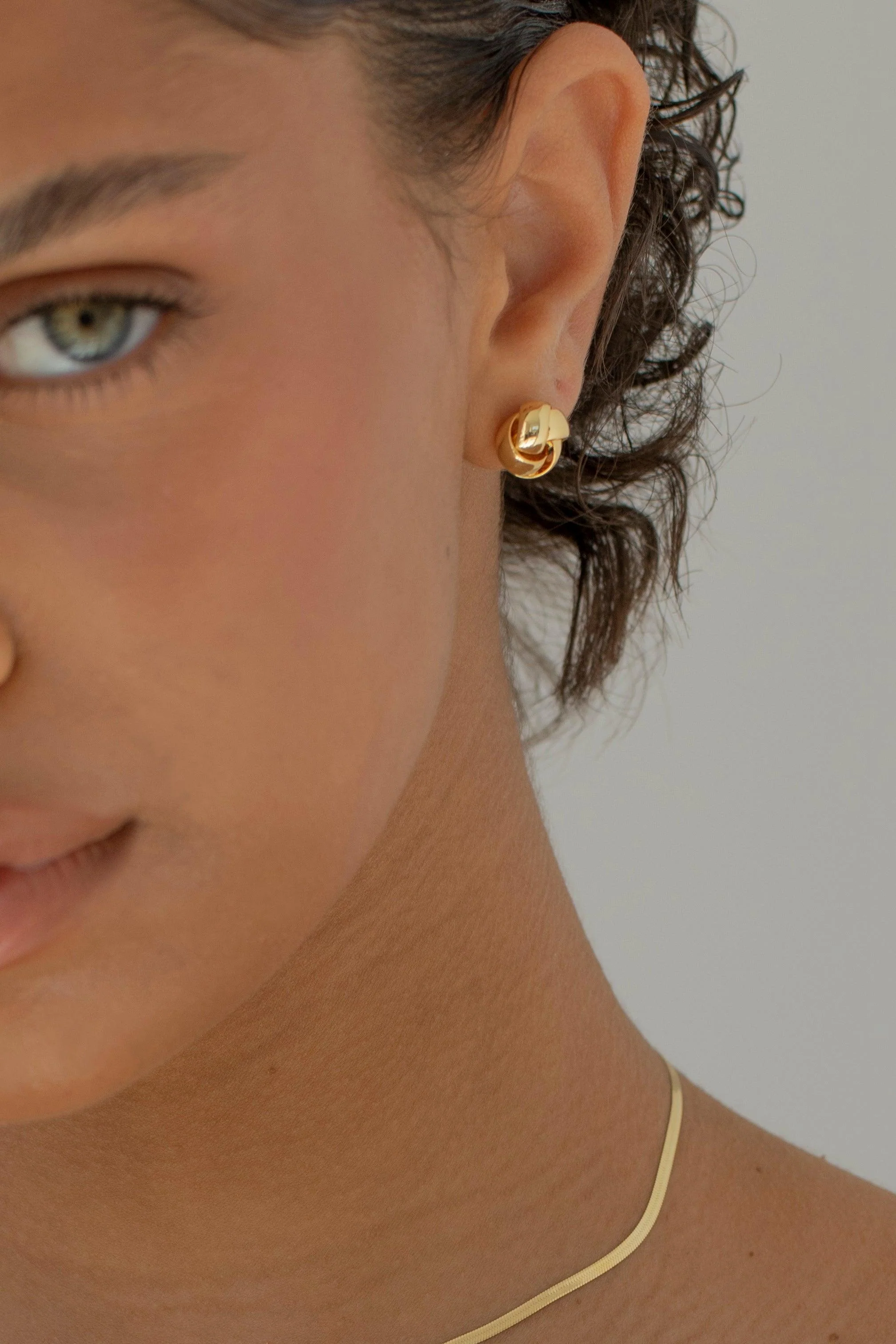 IRIS - Knotted Stud Earrings - Image 3