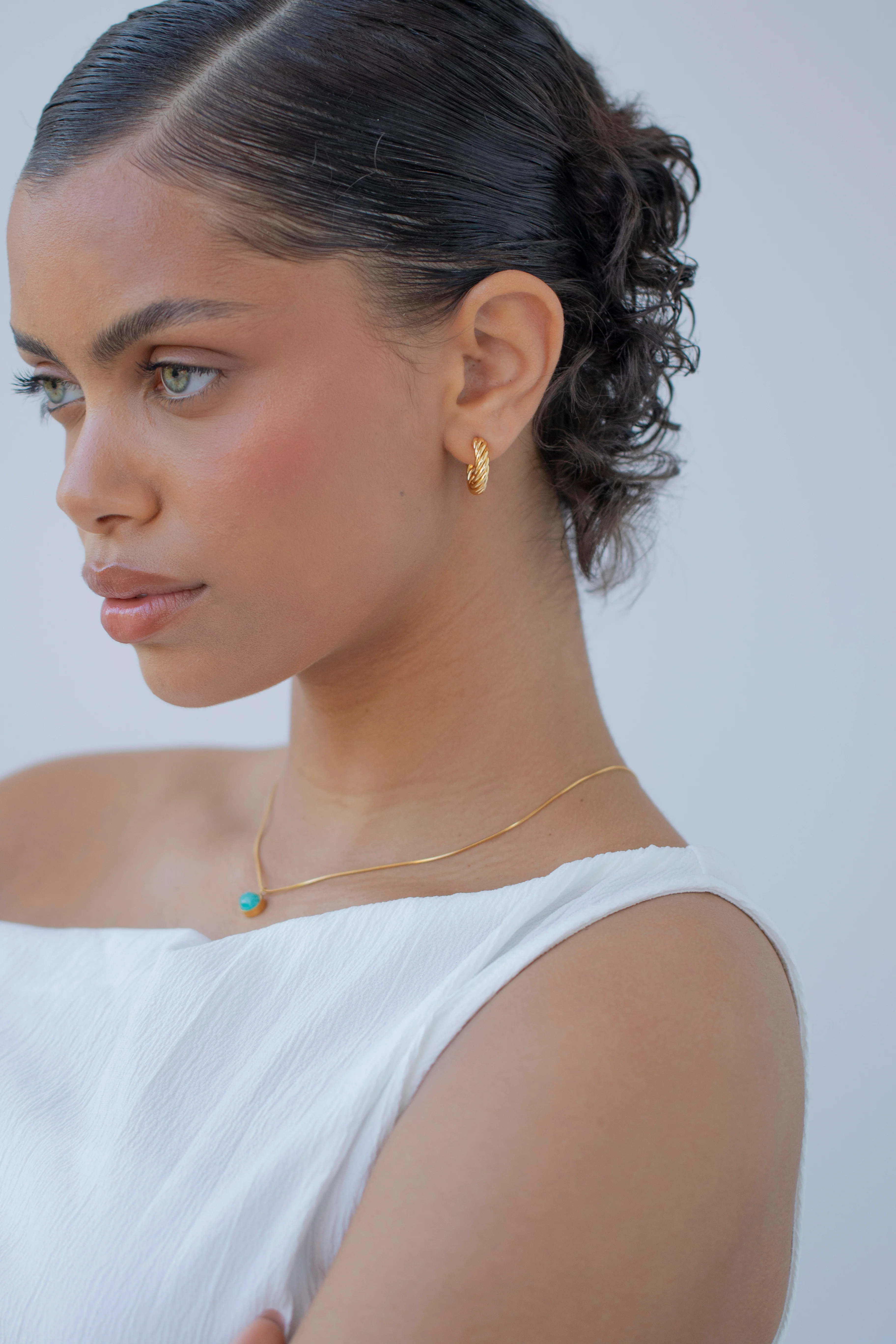 JADE - Twisted Chunky Hoop Earrings - Image 3