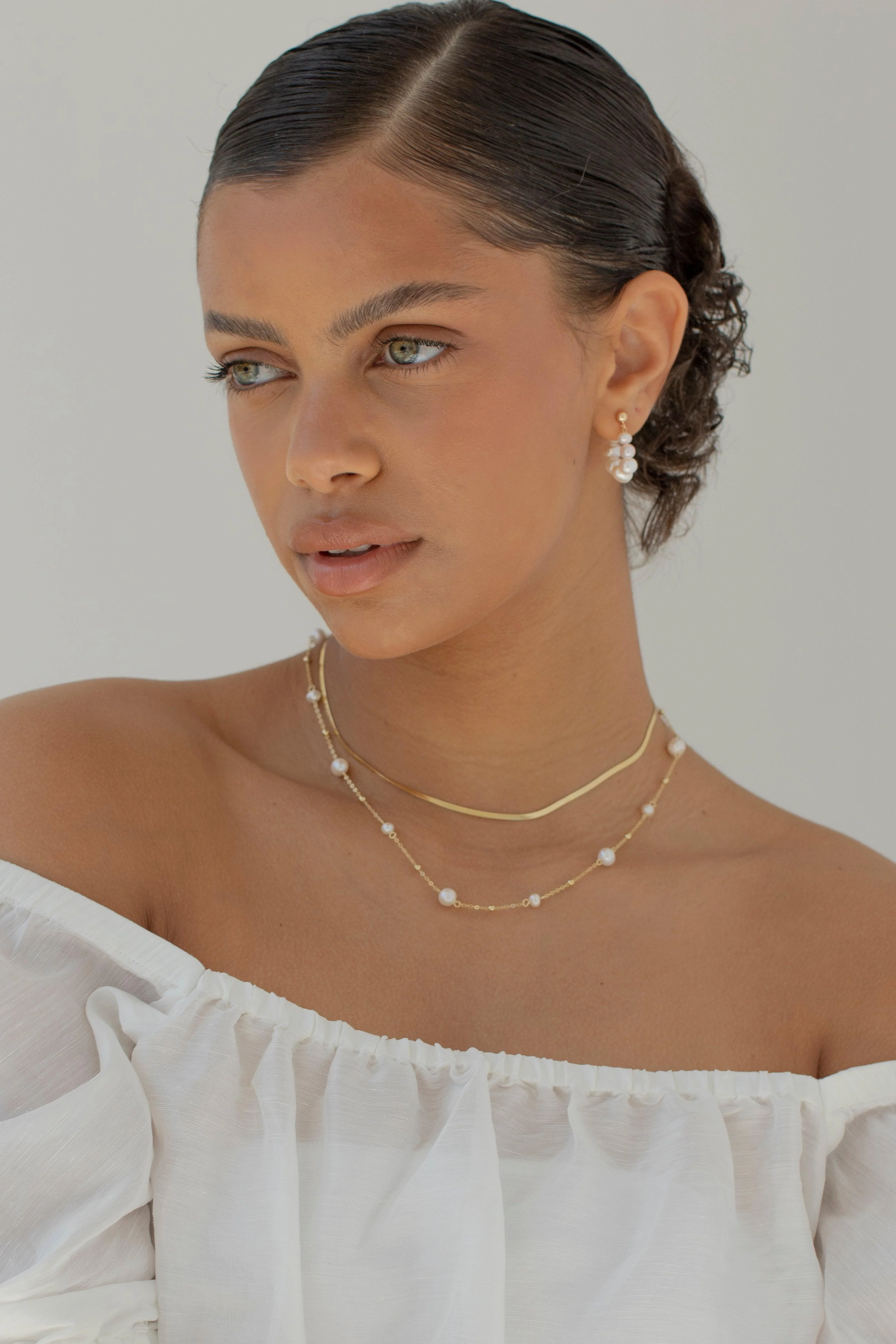 JOY - Beaded Pearl Chain Necklace - Image 7