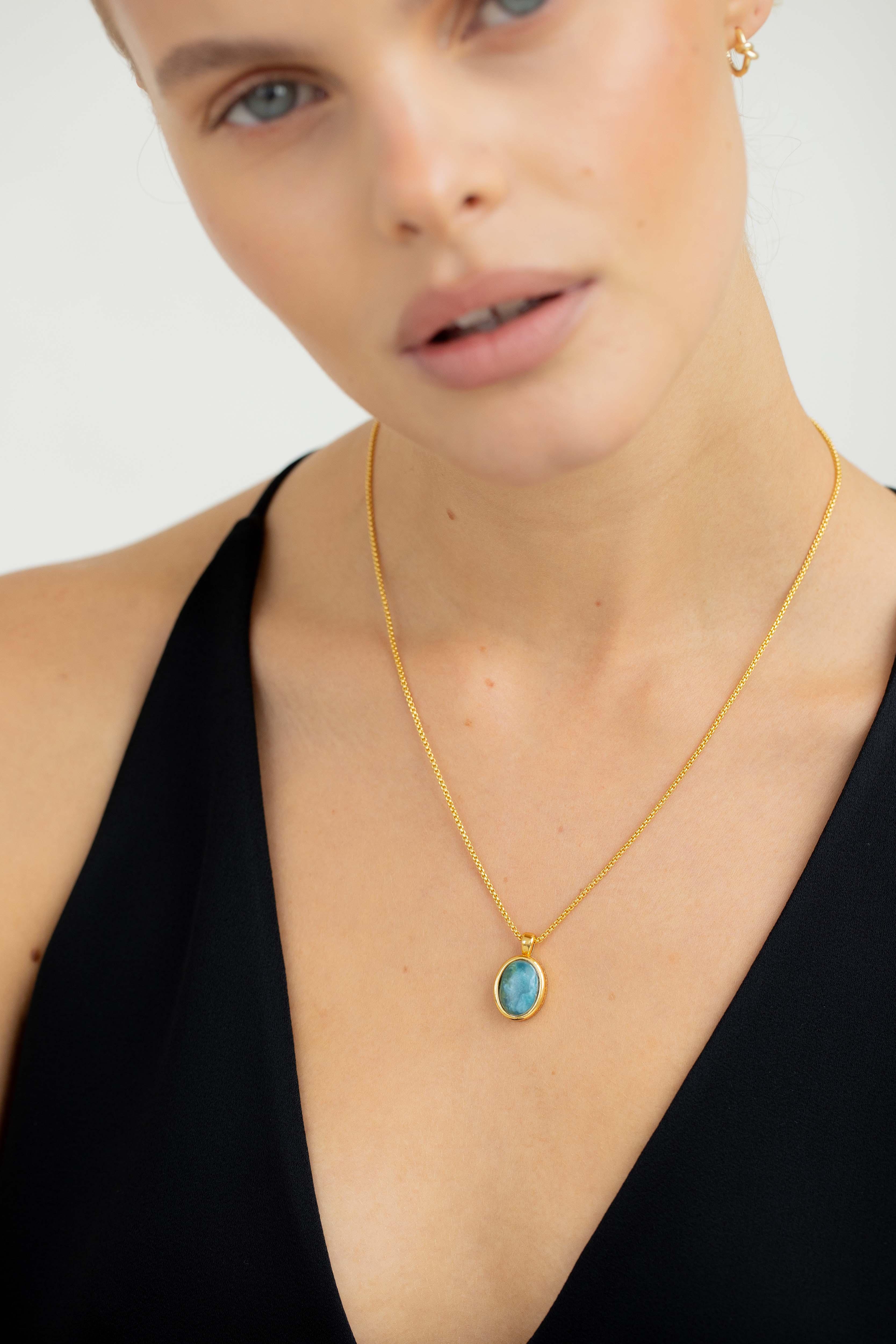 The Large Turquoise Pendant Necklace - Image 2