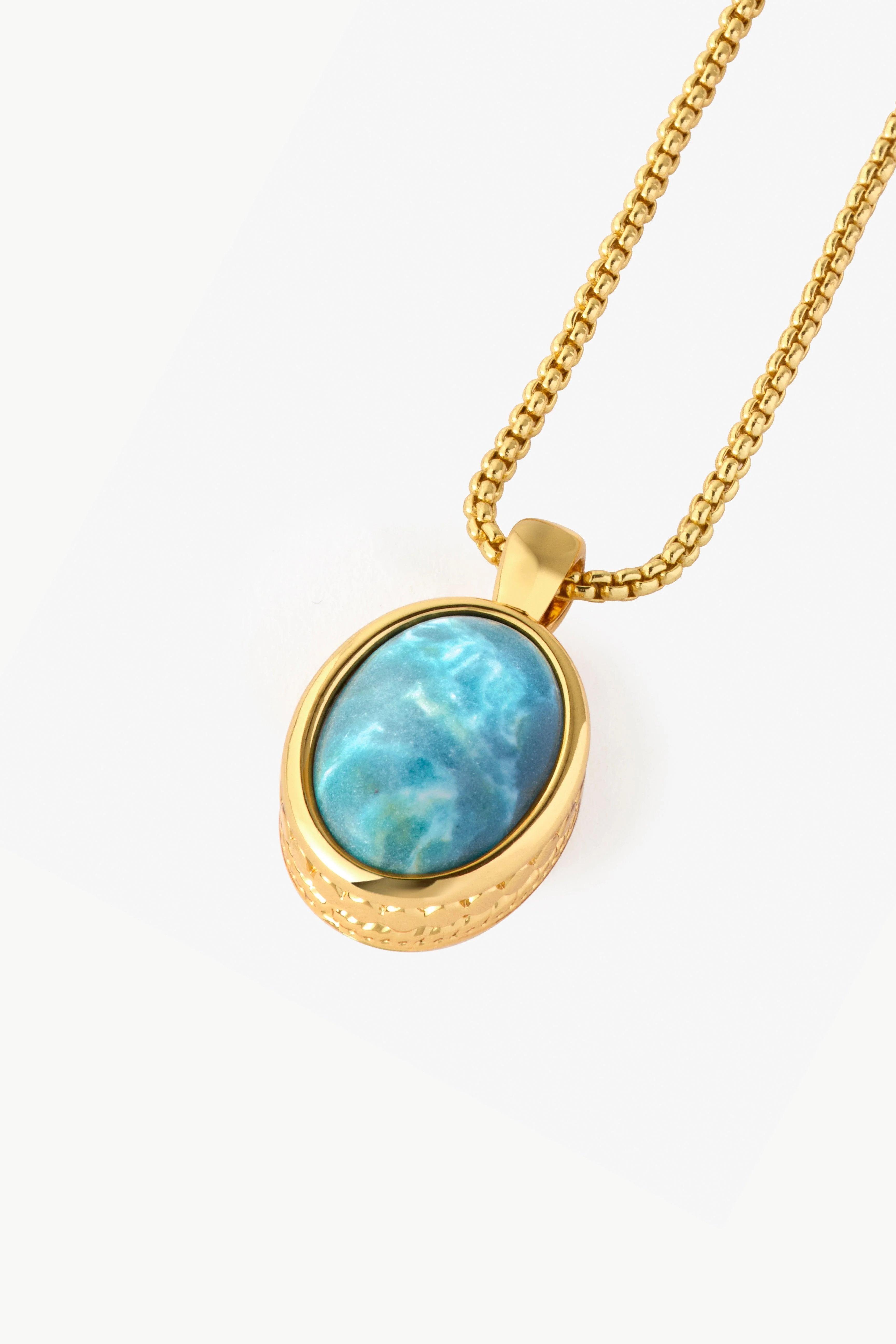 The Large Turquoise Pendant Necklace - Image 4