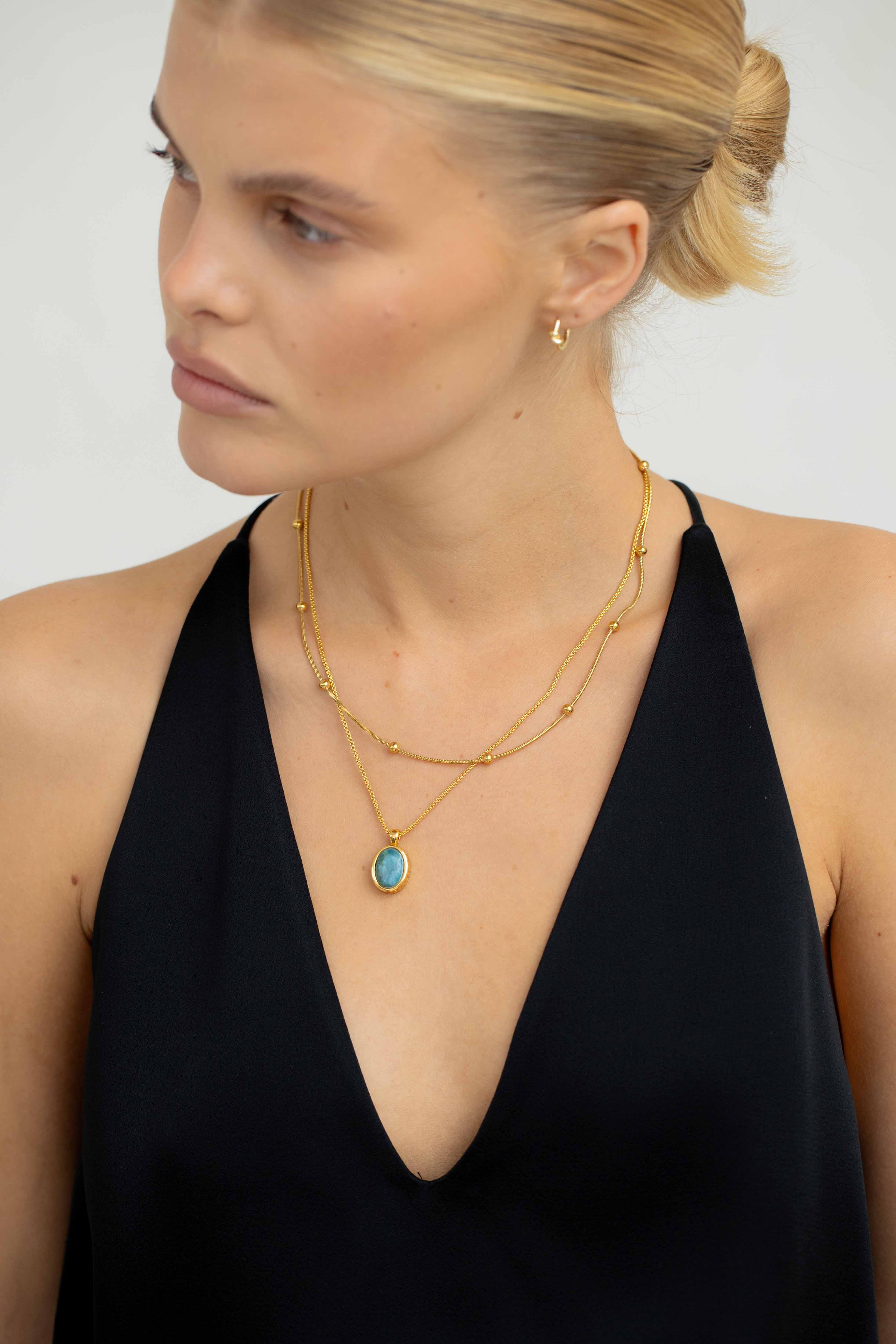 The Large Turquoise Pendant Necklace - Image 6
