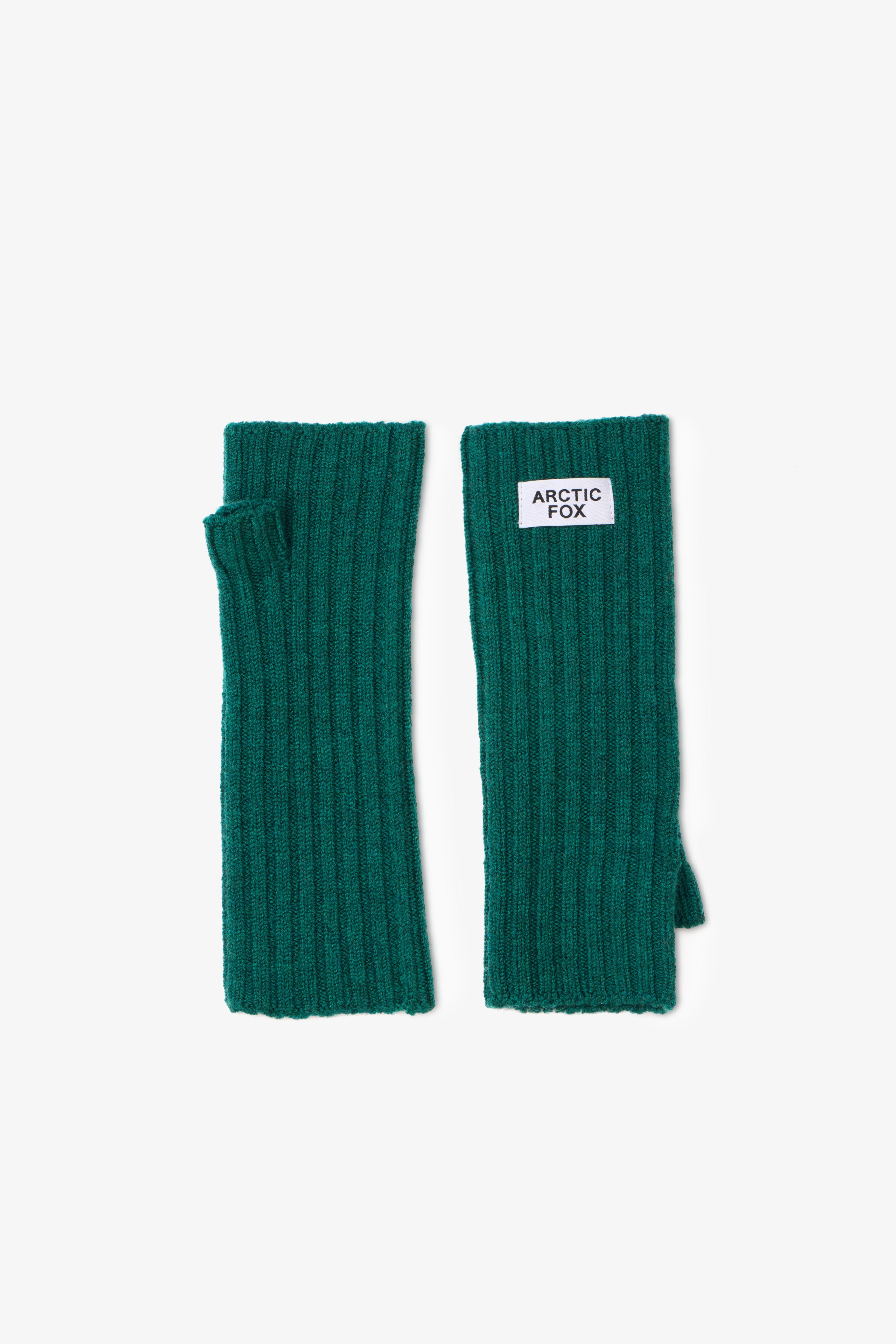 Merino Wool Fingerless Gloves - Alpine Fern