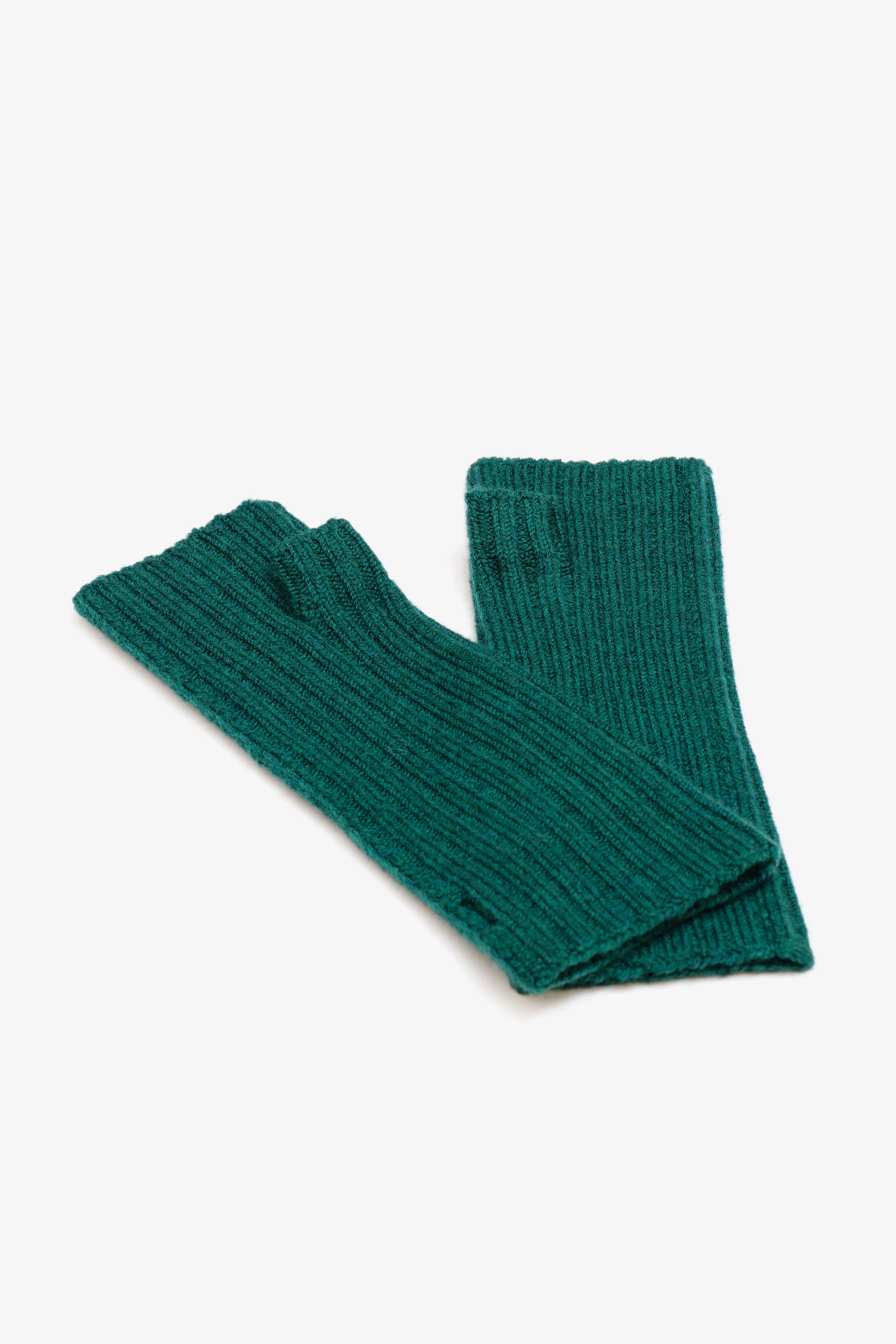 Merino Wool Fingerless Gloves - Alpine Fern - Image 8