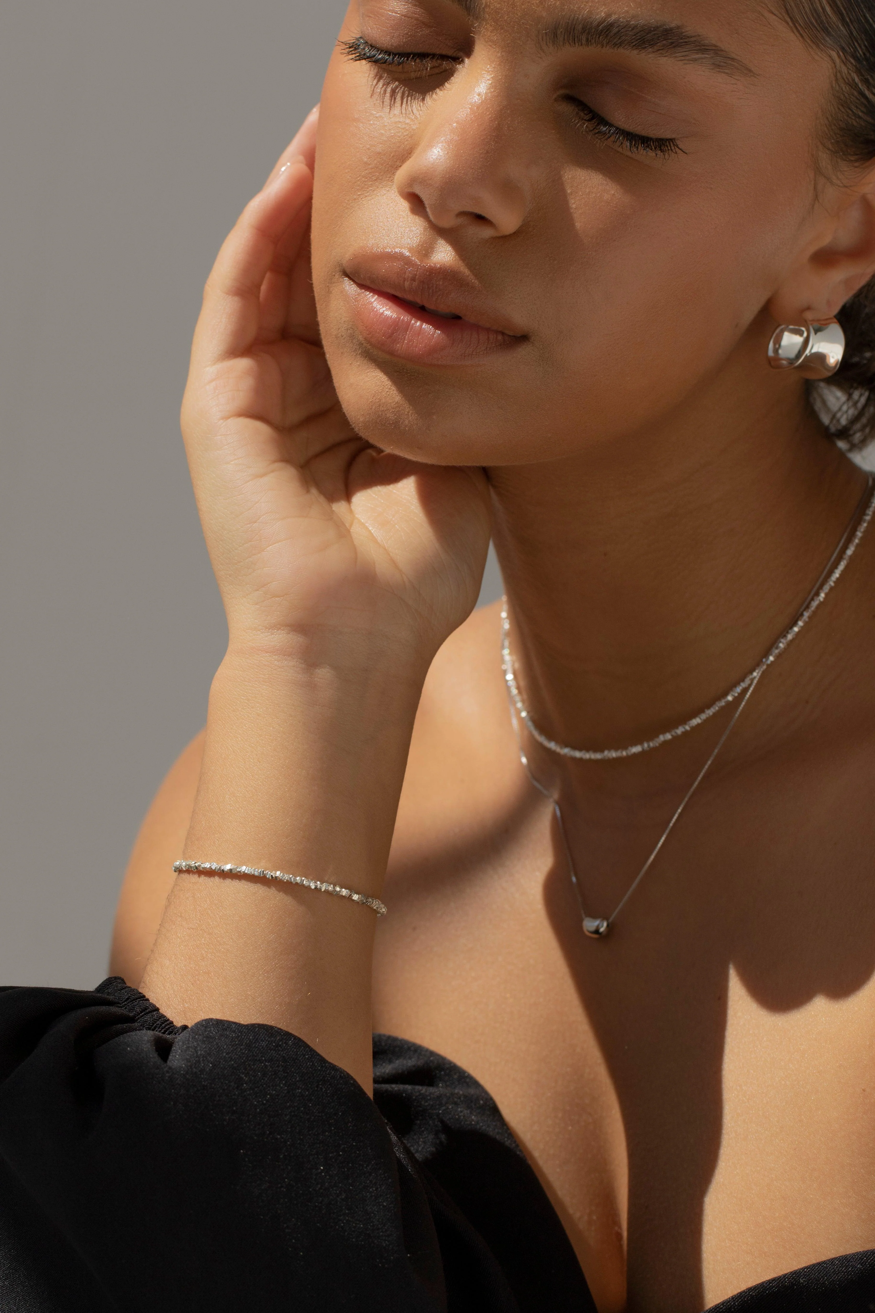 SERENA - Delicate Solid Silver Bracelet - Image 2