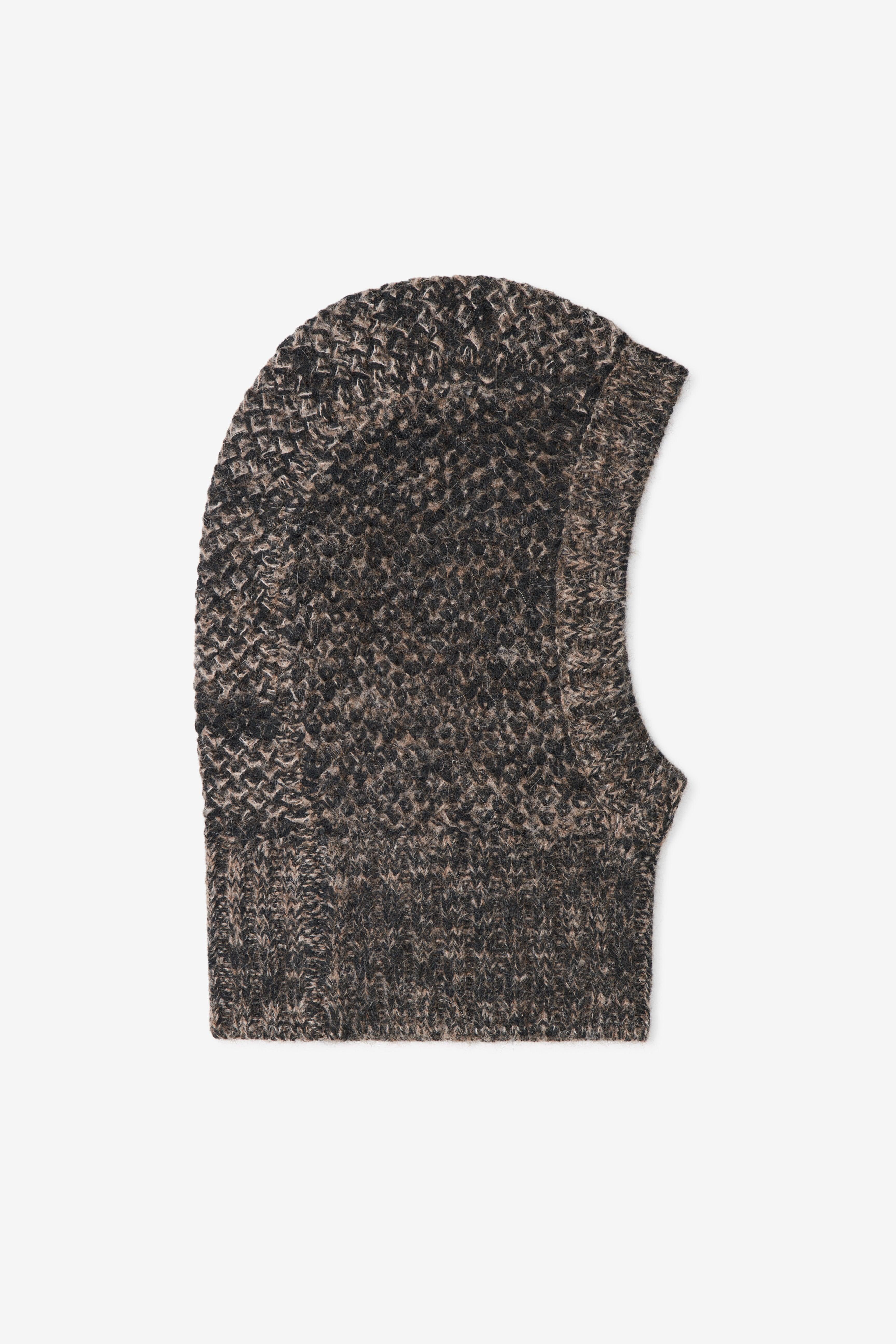 The Alpaca Balaclava Fitted Hood - Frosted Walnut Brown - Image 11