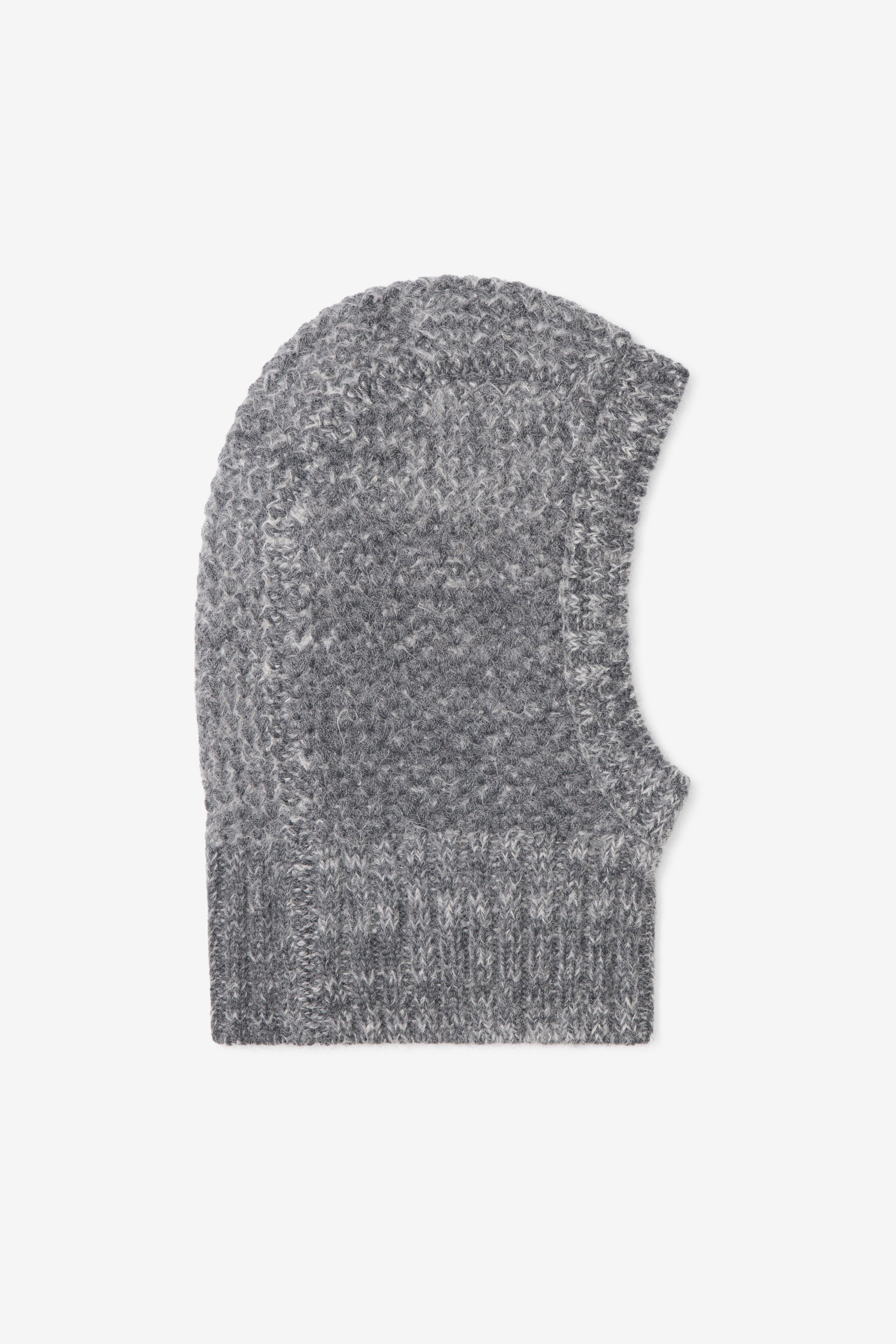 The Alpaca Balaclava Fitted Hood - Alpine Cloud Grey - Image 10