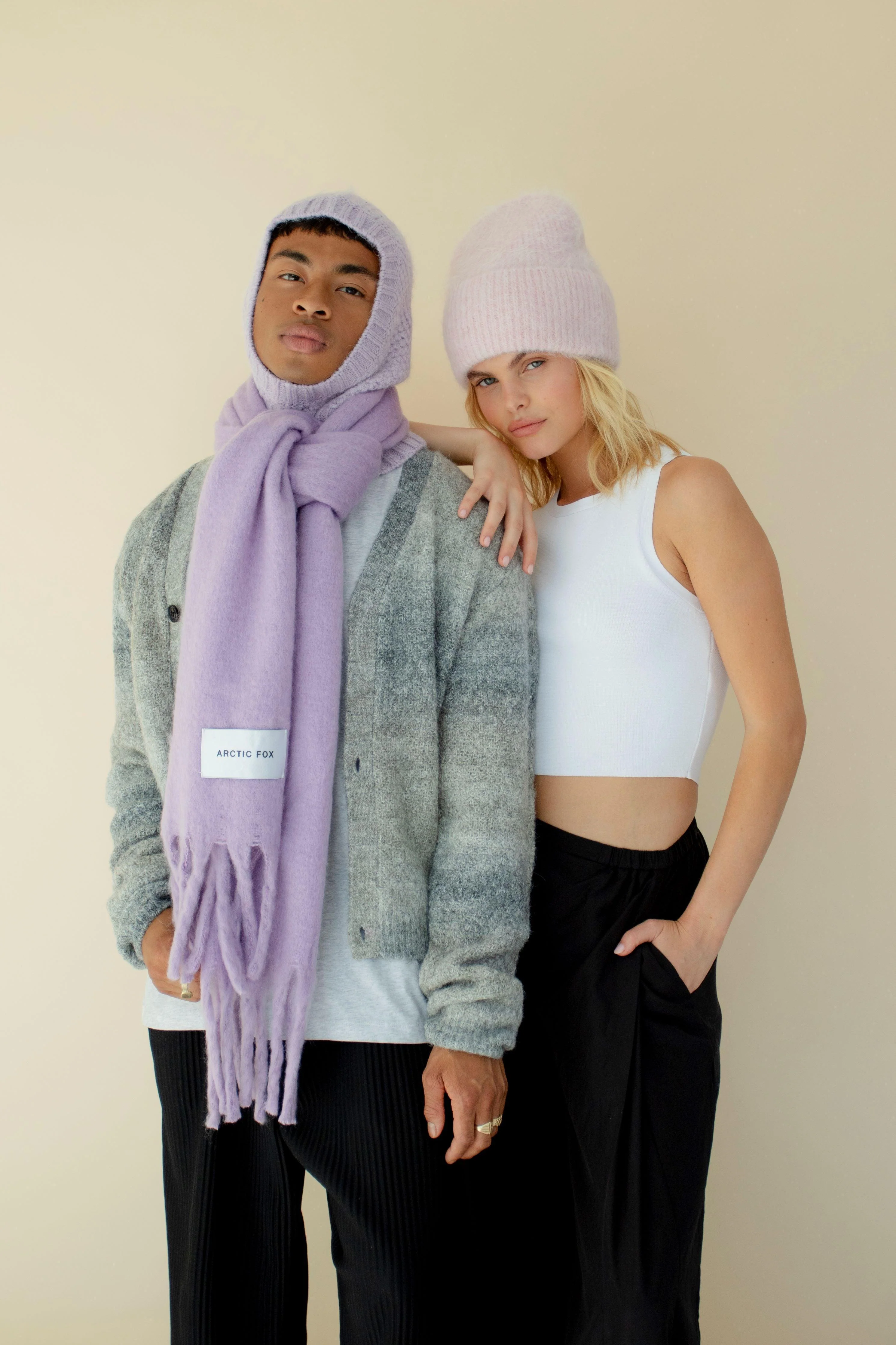 The Alpaca Balaclava Fitted Hood - Lilac - Image 6