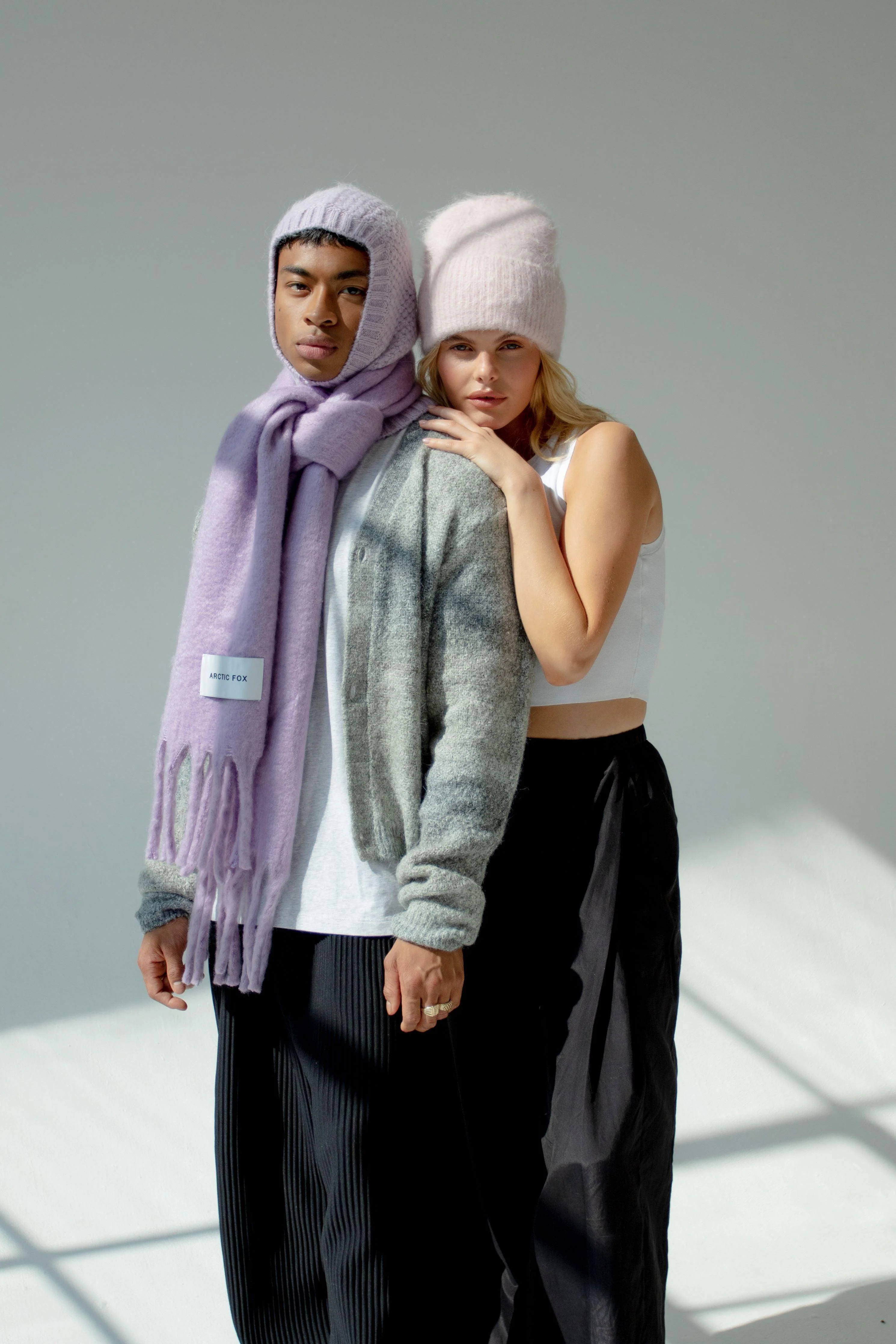 The Alpaca Balaclava Fitted Hood - Lilac - Image 7