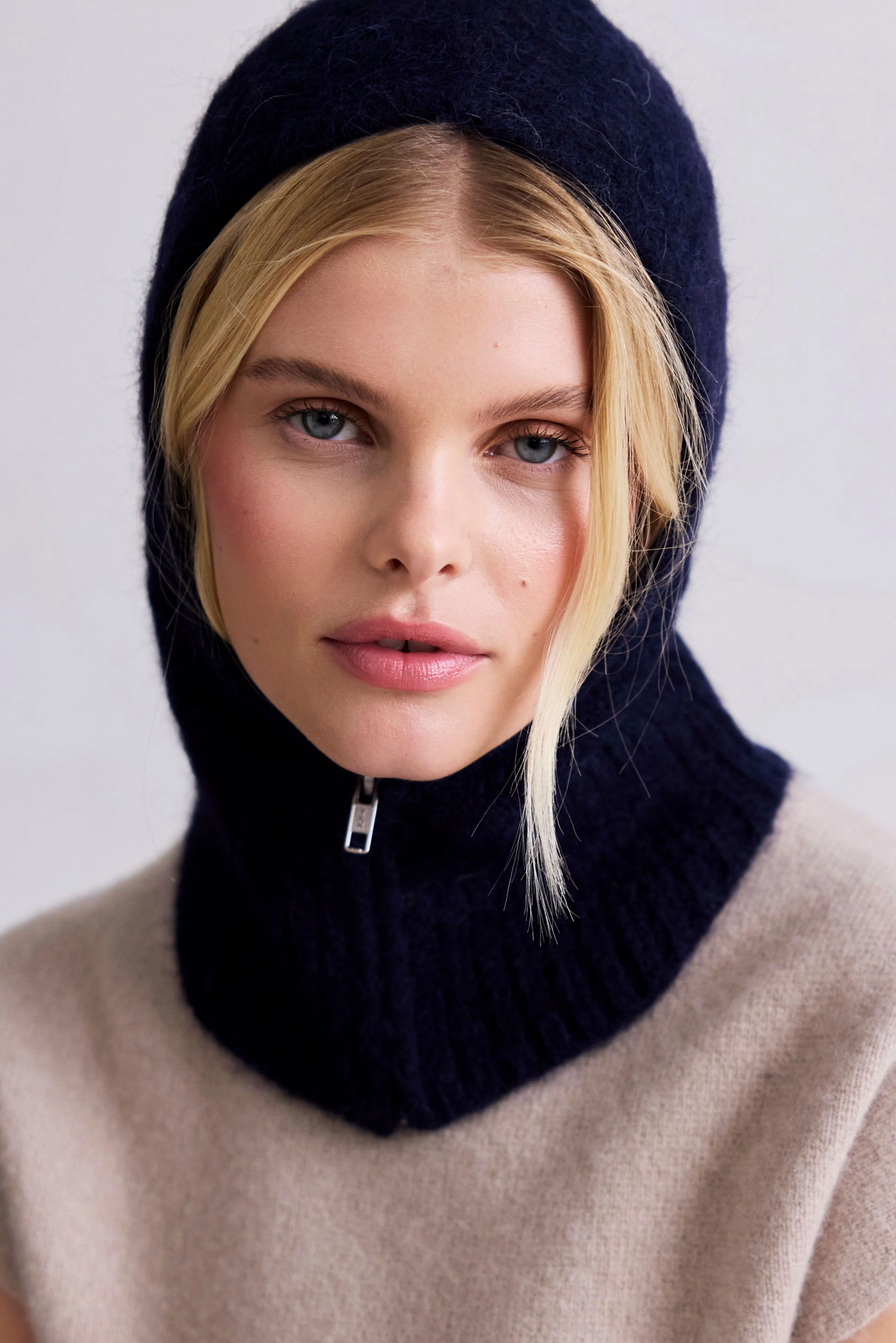The Alpaca Zip Balaclava - Deep Sea Navy - Image 10