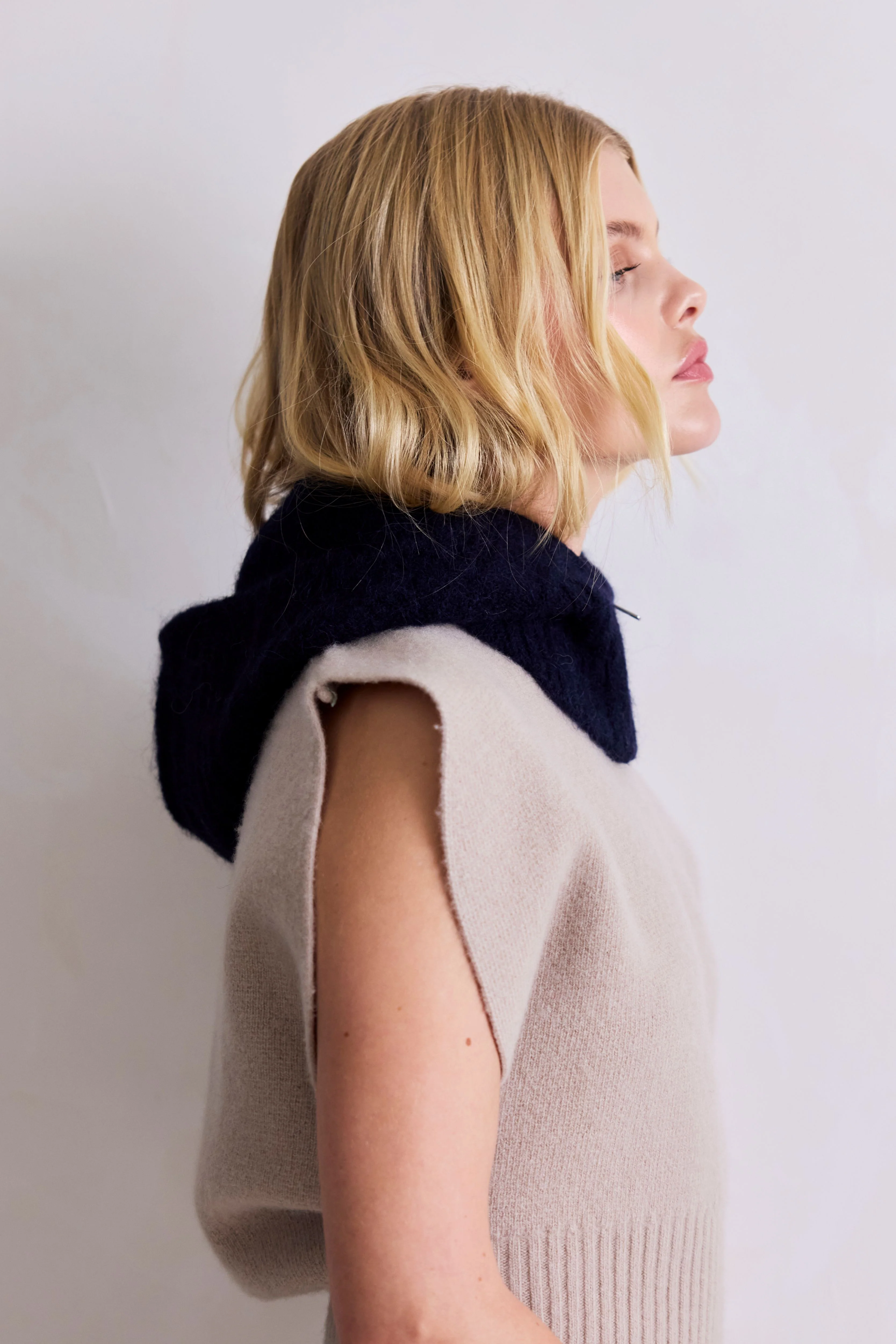 The Alpaca Zip Balaclava - Deep Sea Navy - Image 4