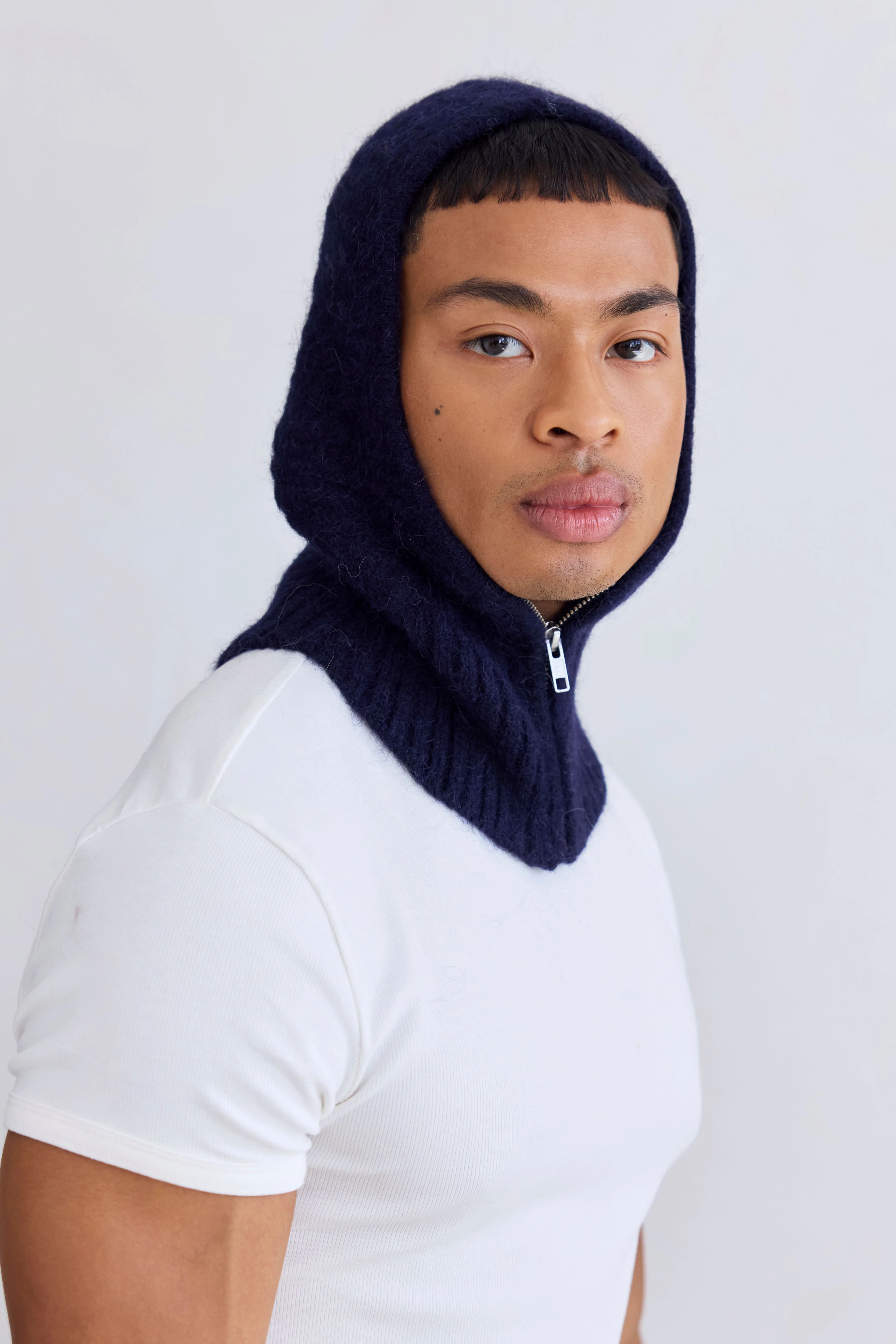 The Alpaca Zip Balaclava - Deep Sea Navy - Image 7