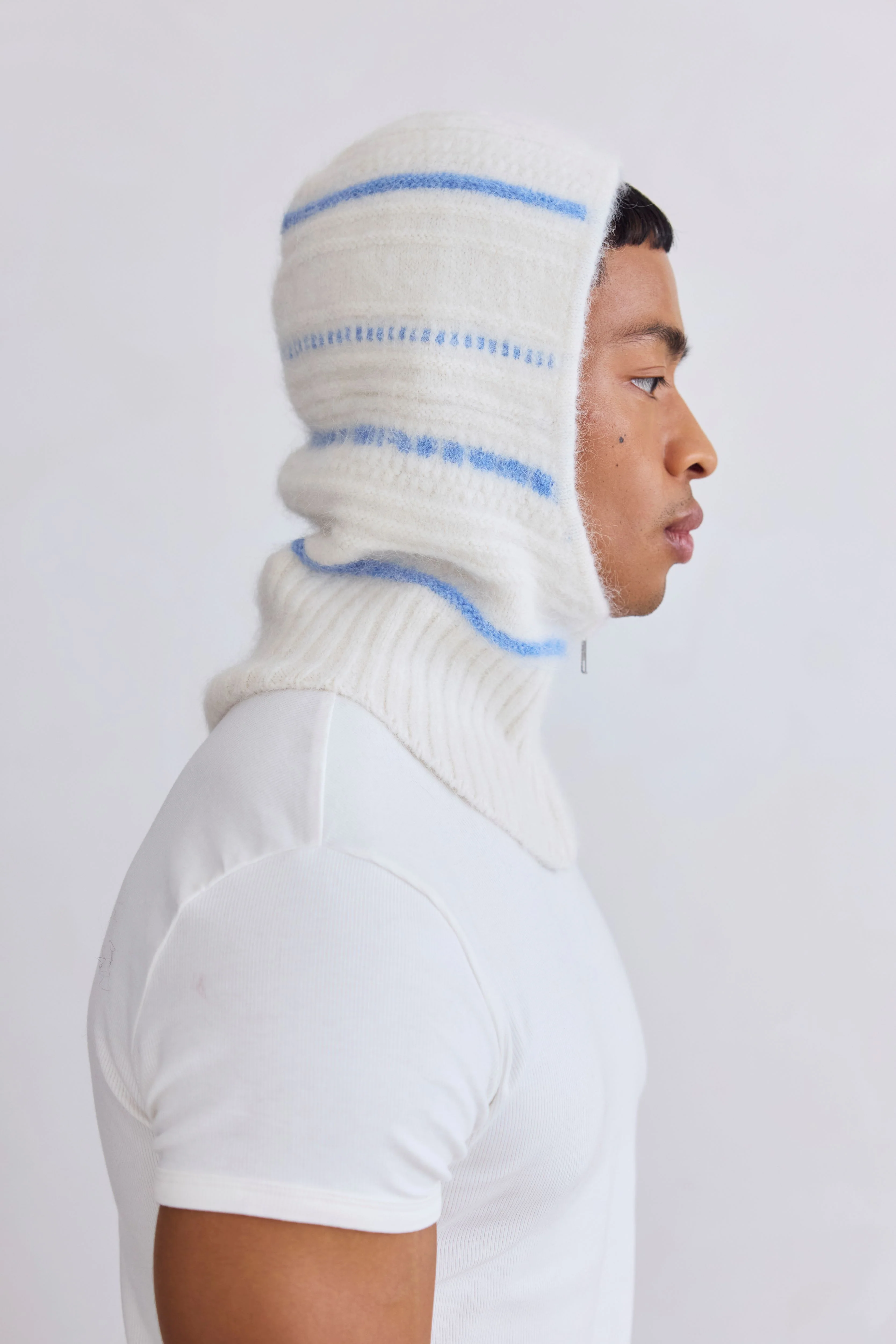 The Alpaca Zip Balaclava - White - Image 7