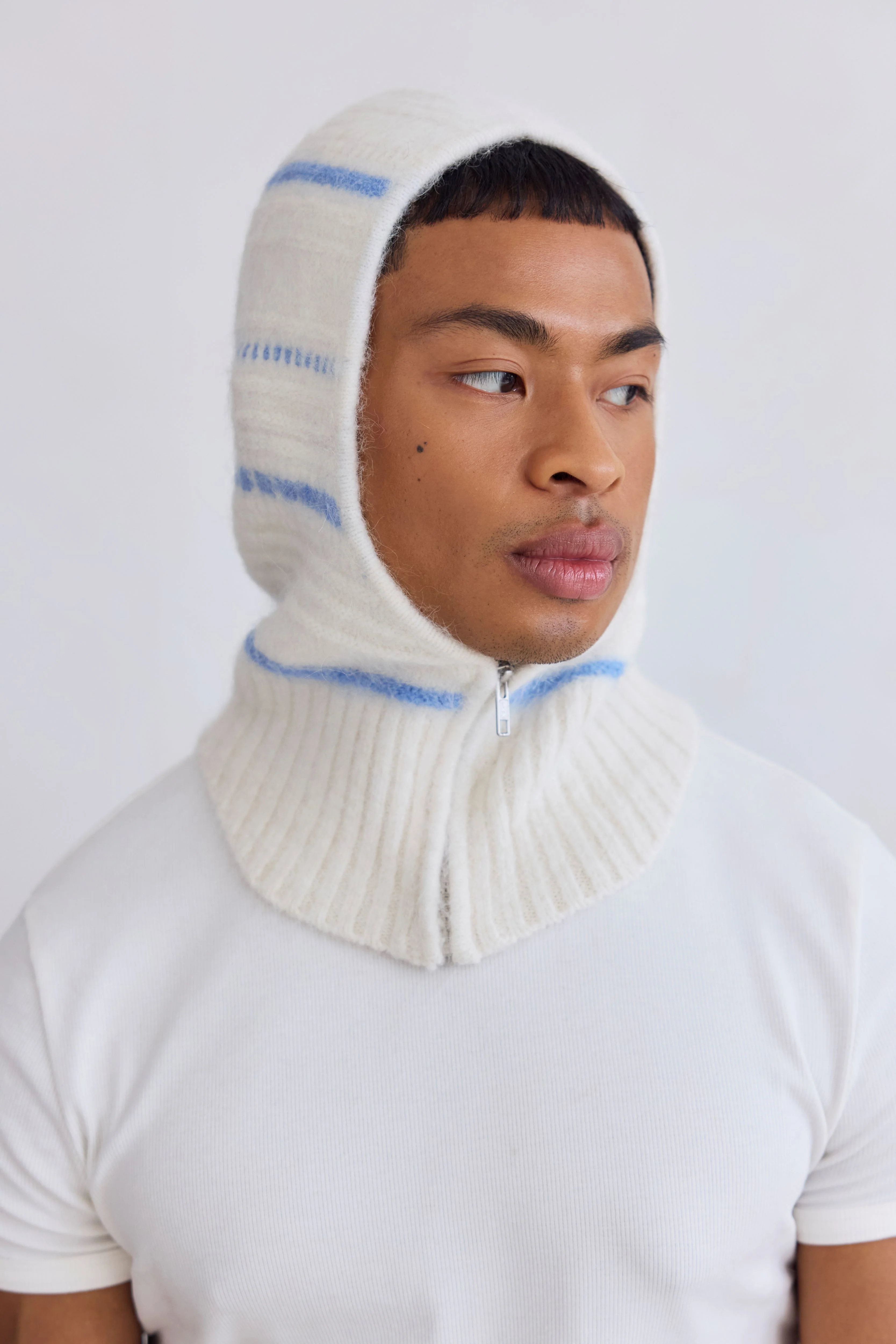 The Alpaca Zip Balaclava - White - Image 8