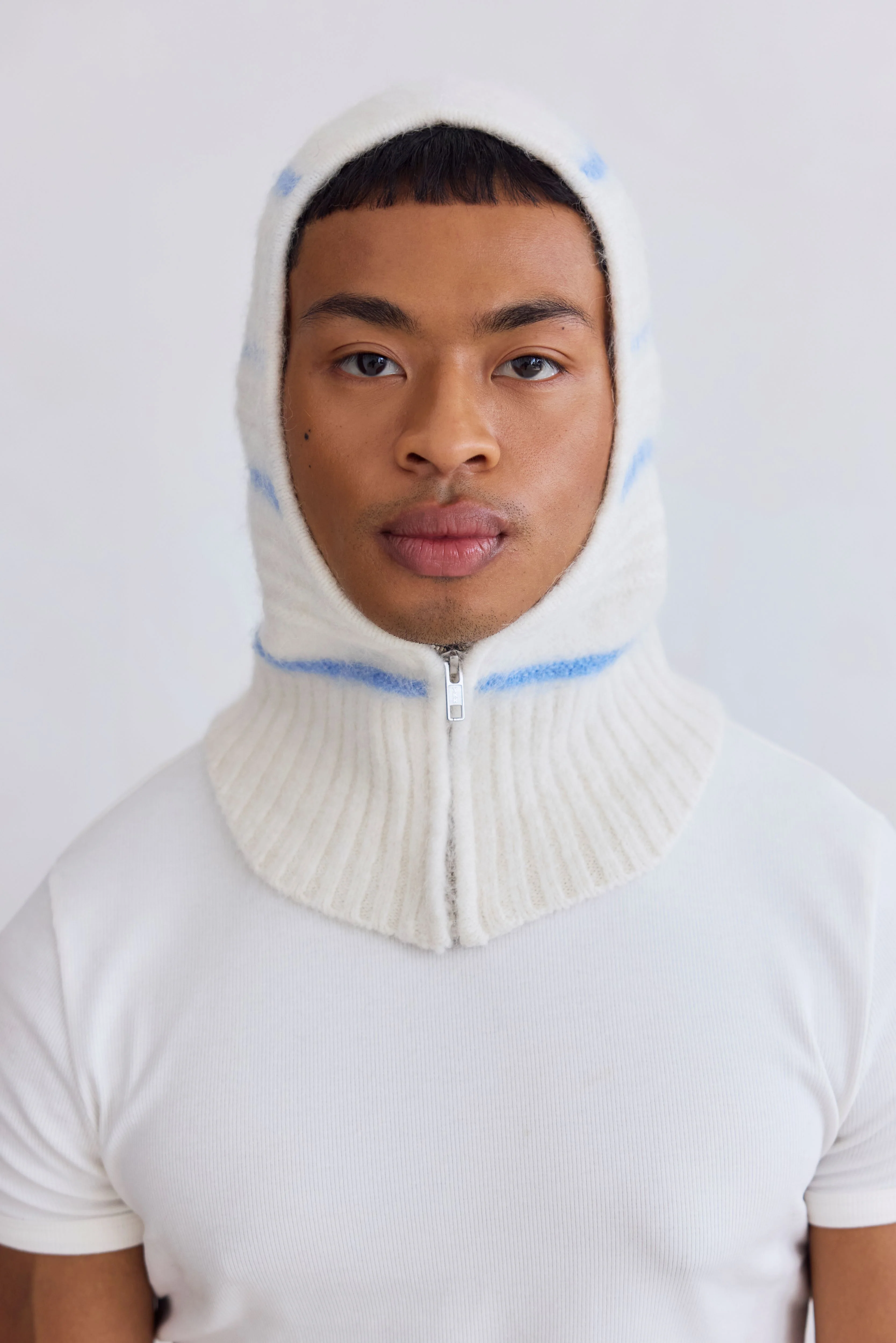 The Alpaca Zip Balaclava - White - Image 9