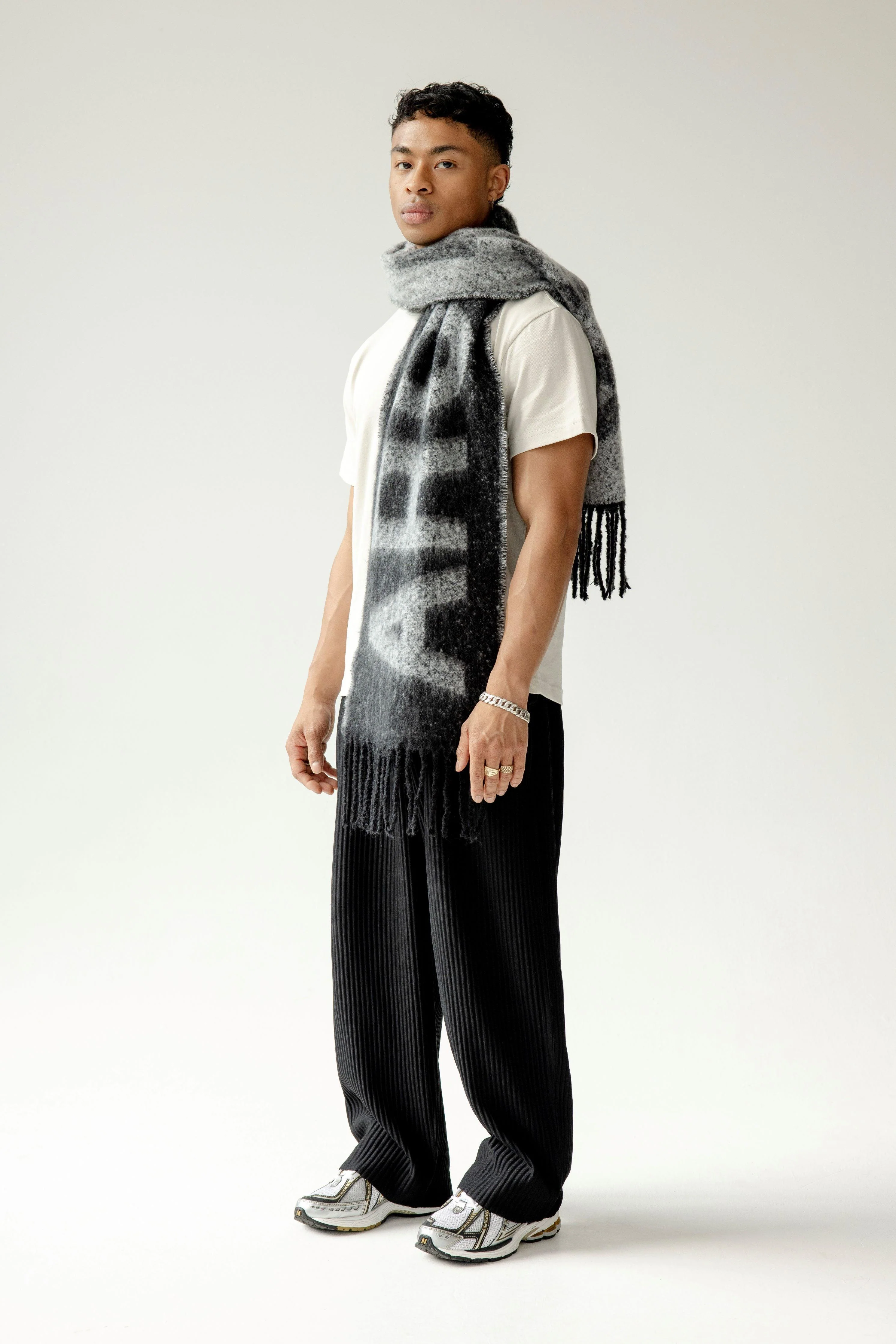 The Logo Scarf - Monochrome - Image 8