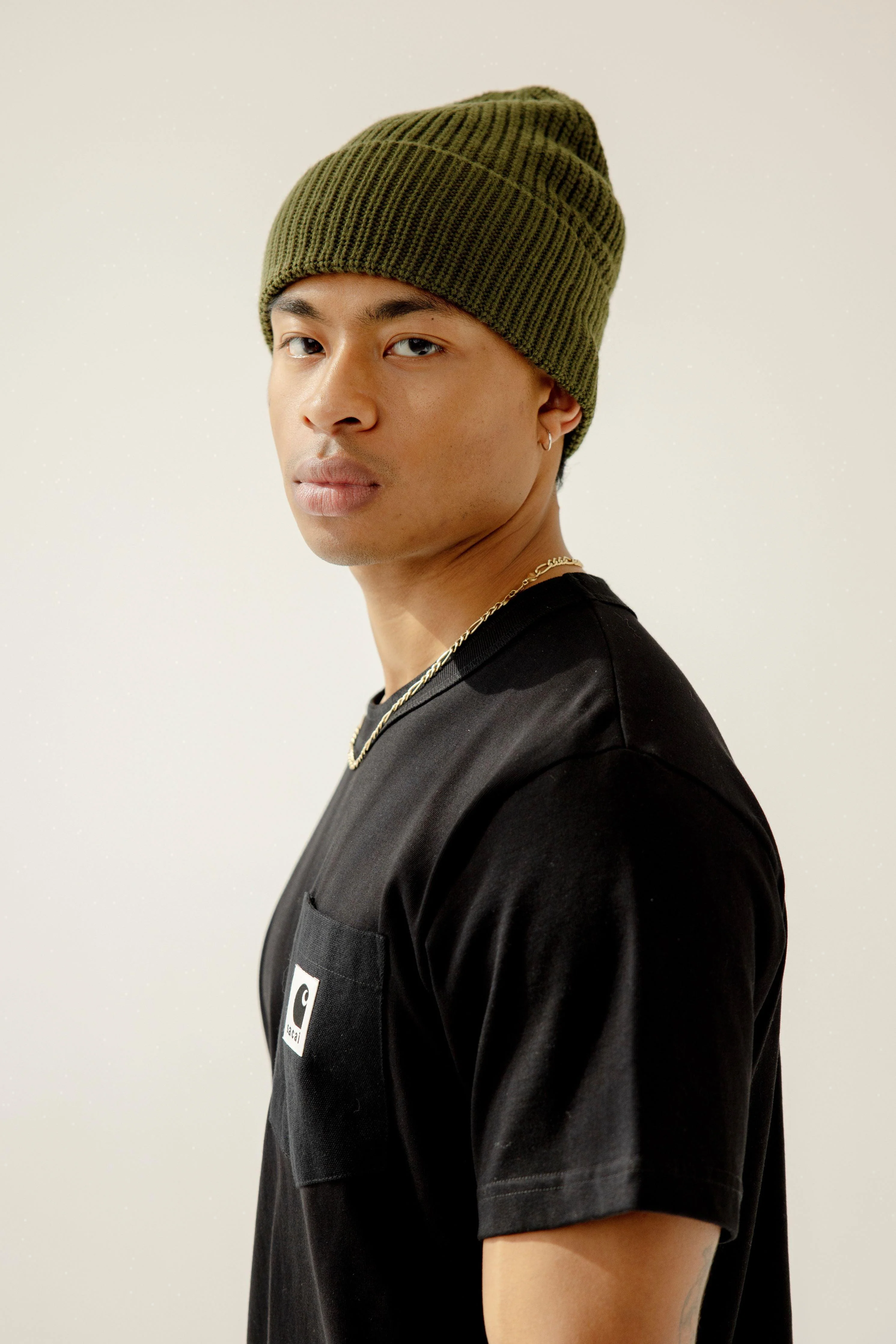 The Merino Wool Beanie - Khaki Evergreen - Image 6