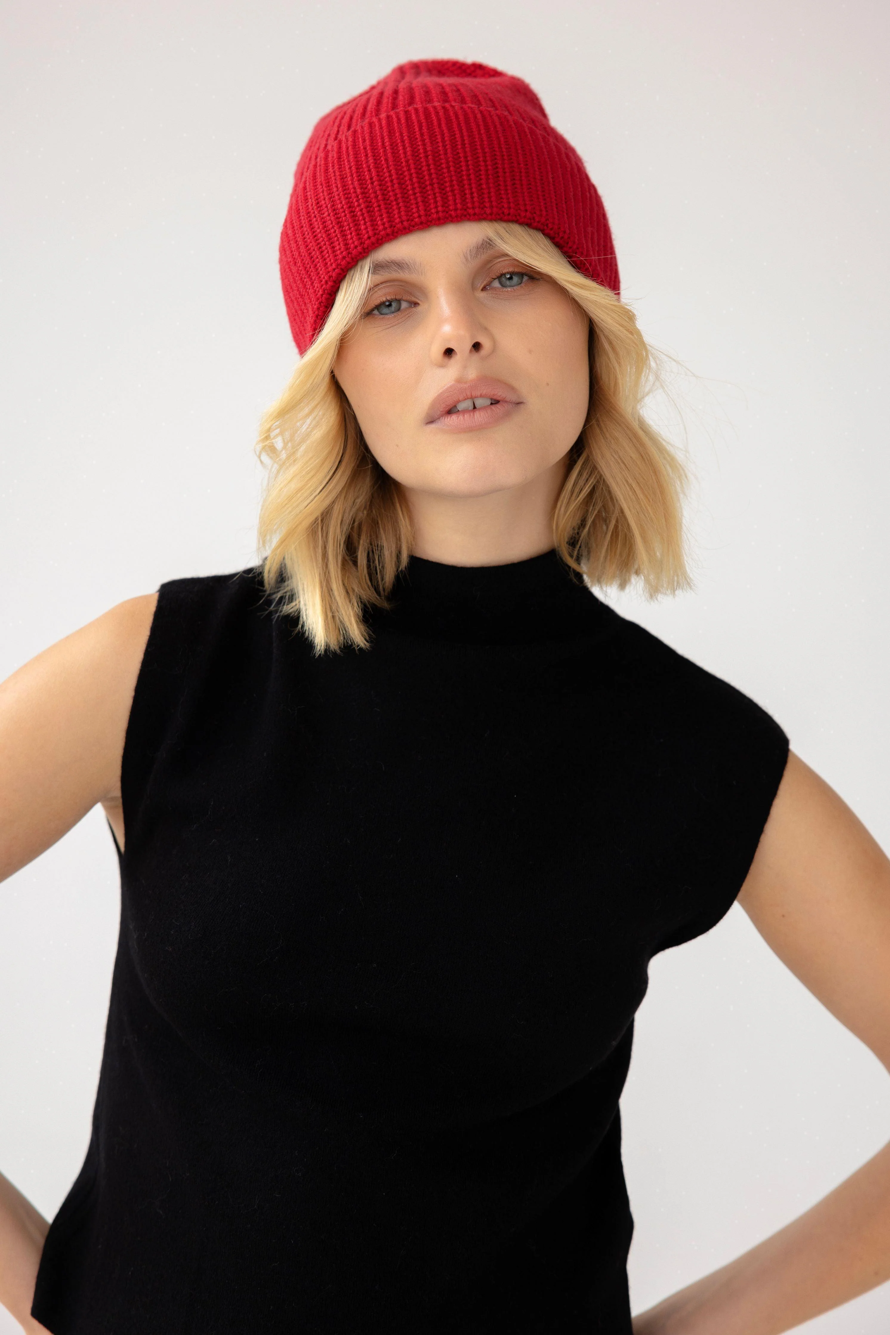 The Merino Wool Beanie - Rosewood Red - Image 3