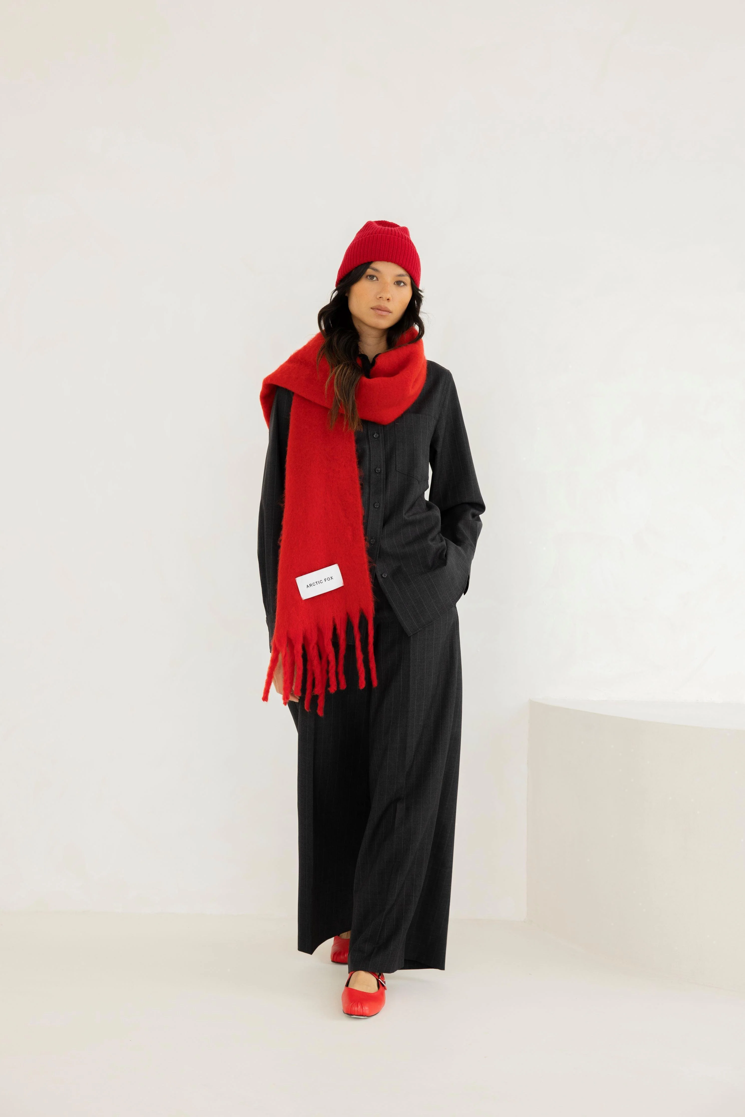 The Merino Wool Beanie - Rosewood Red - Image 5