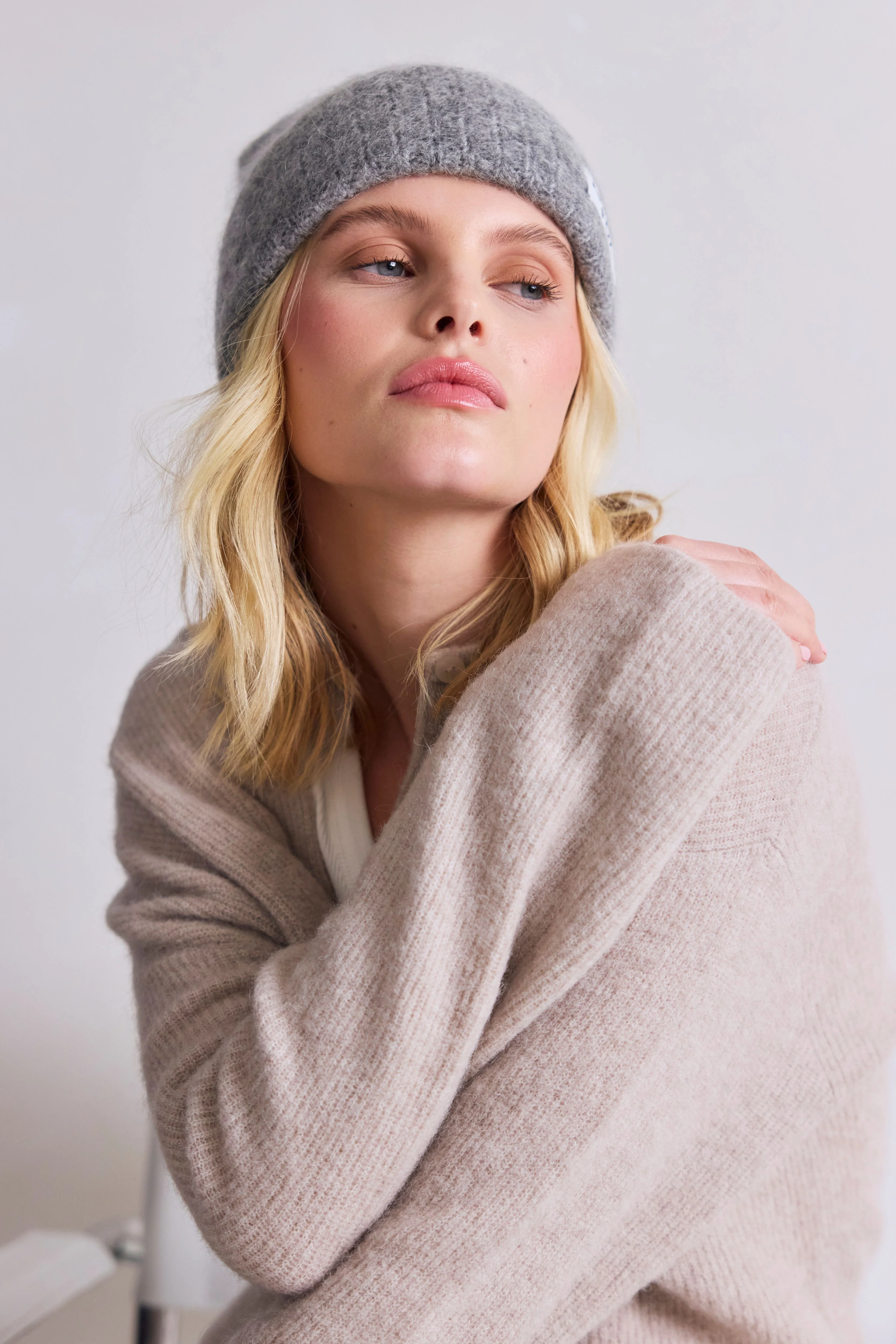 The Mohair Beanie - Arctic Grey - Image 3