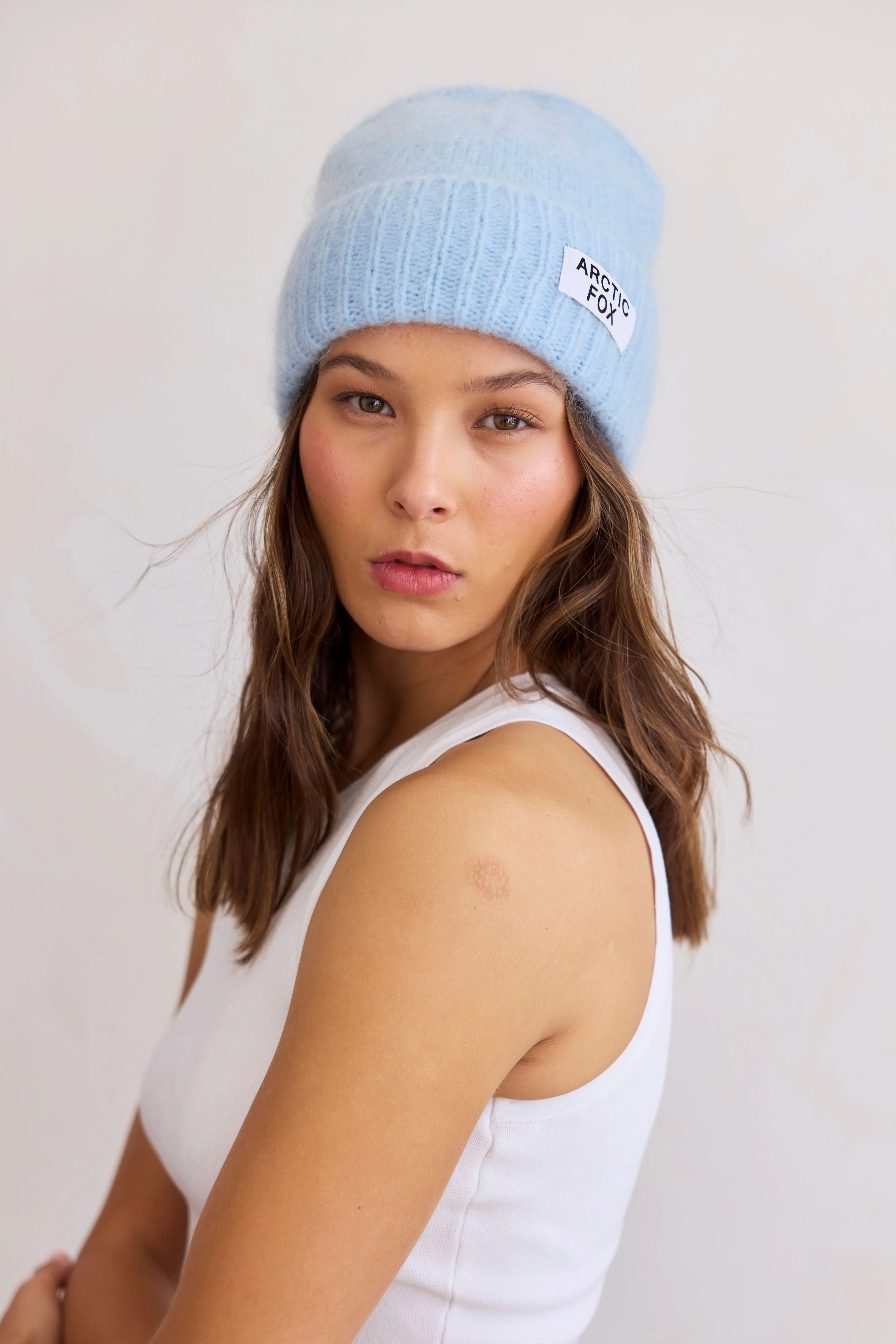The Mohair Beanie - Powder Blue - Image 5