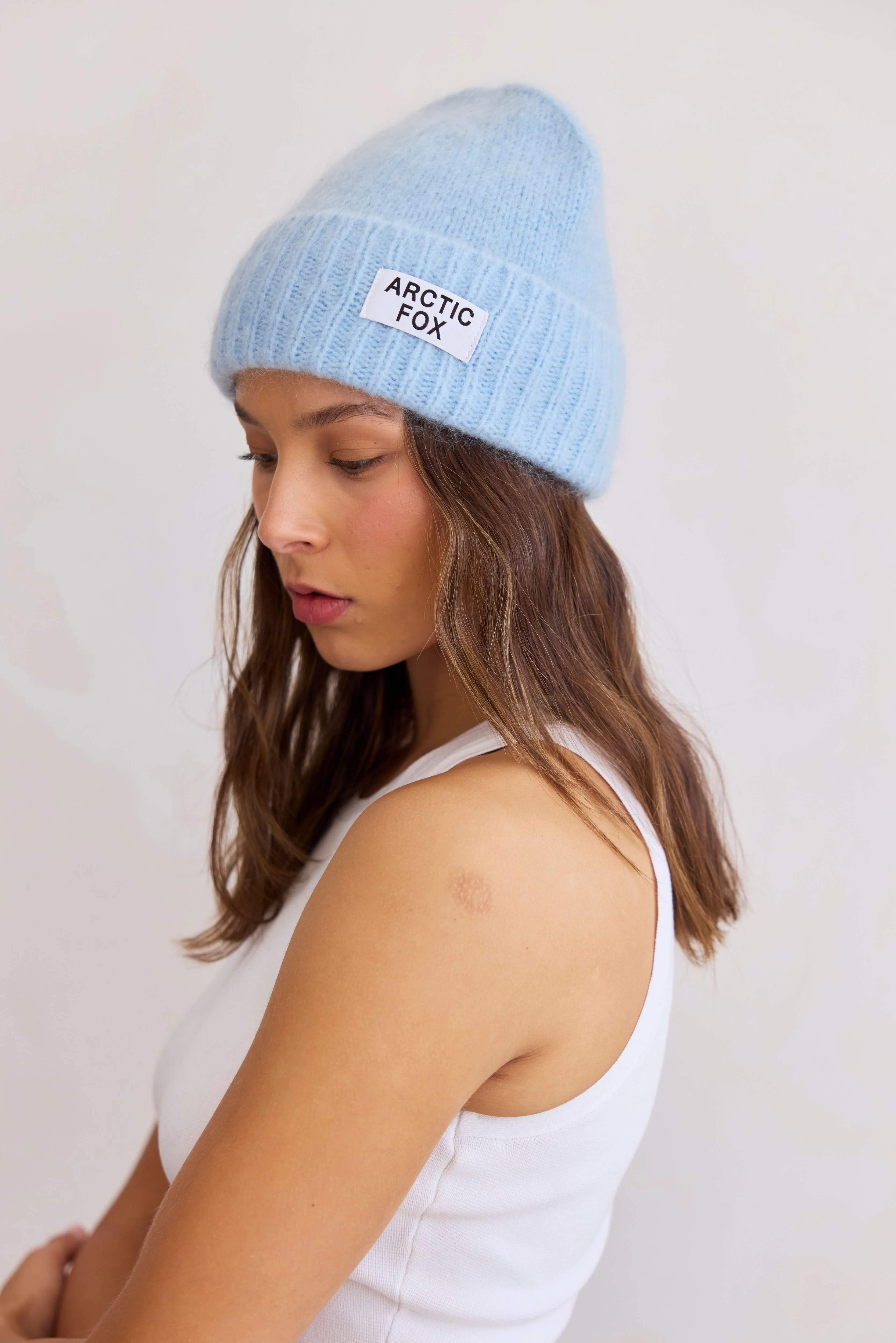The Mohair Beanie - Powder Blue - Image 6