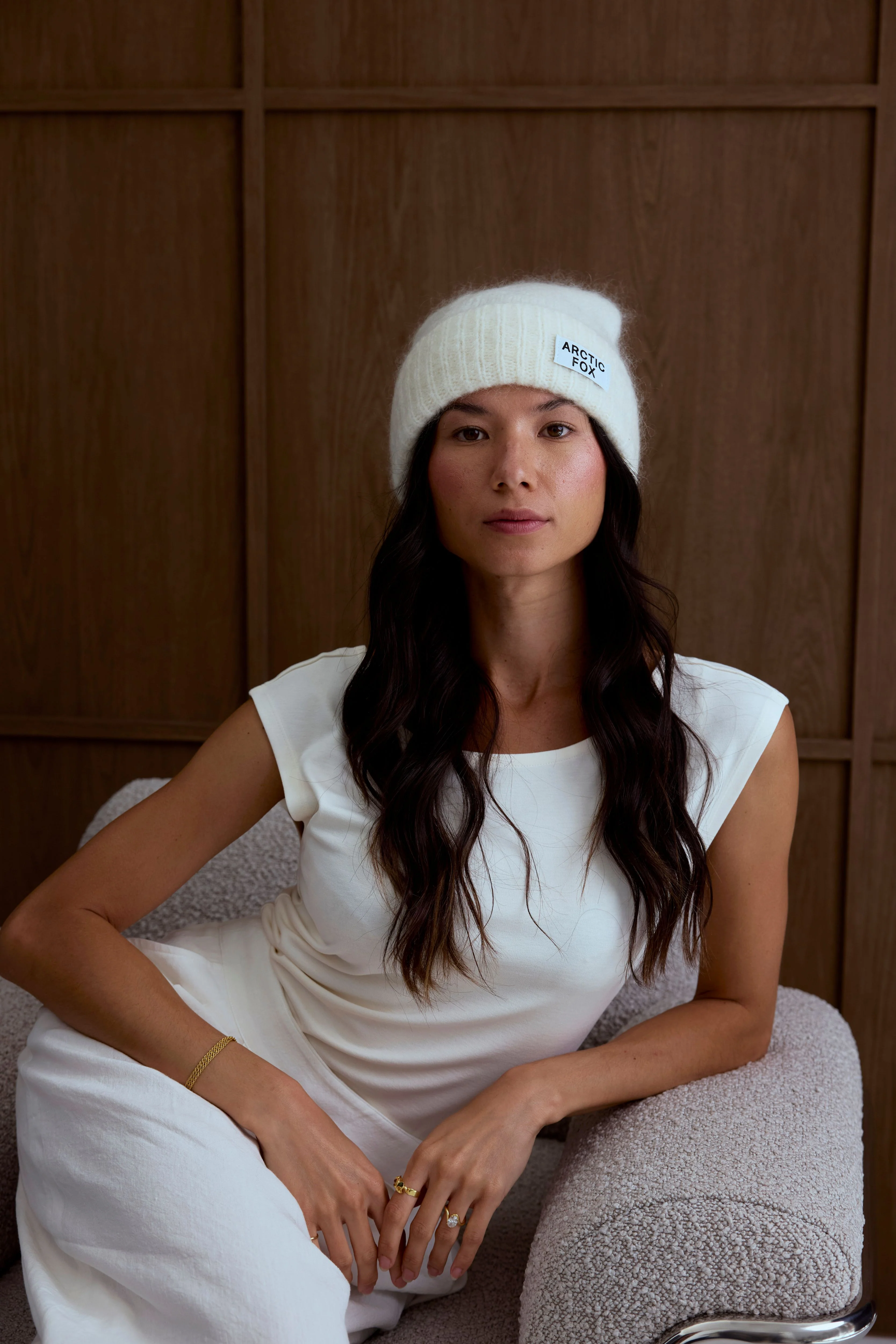 The Mohair Beanie - Winter White - Image 5