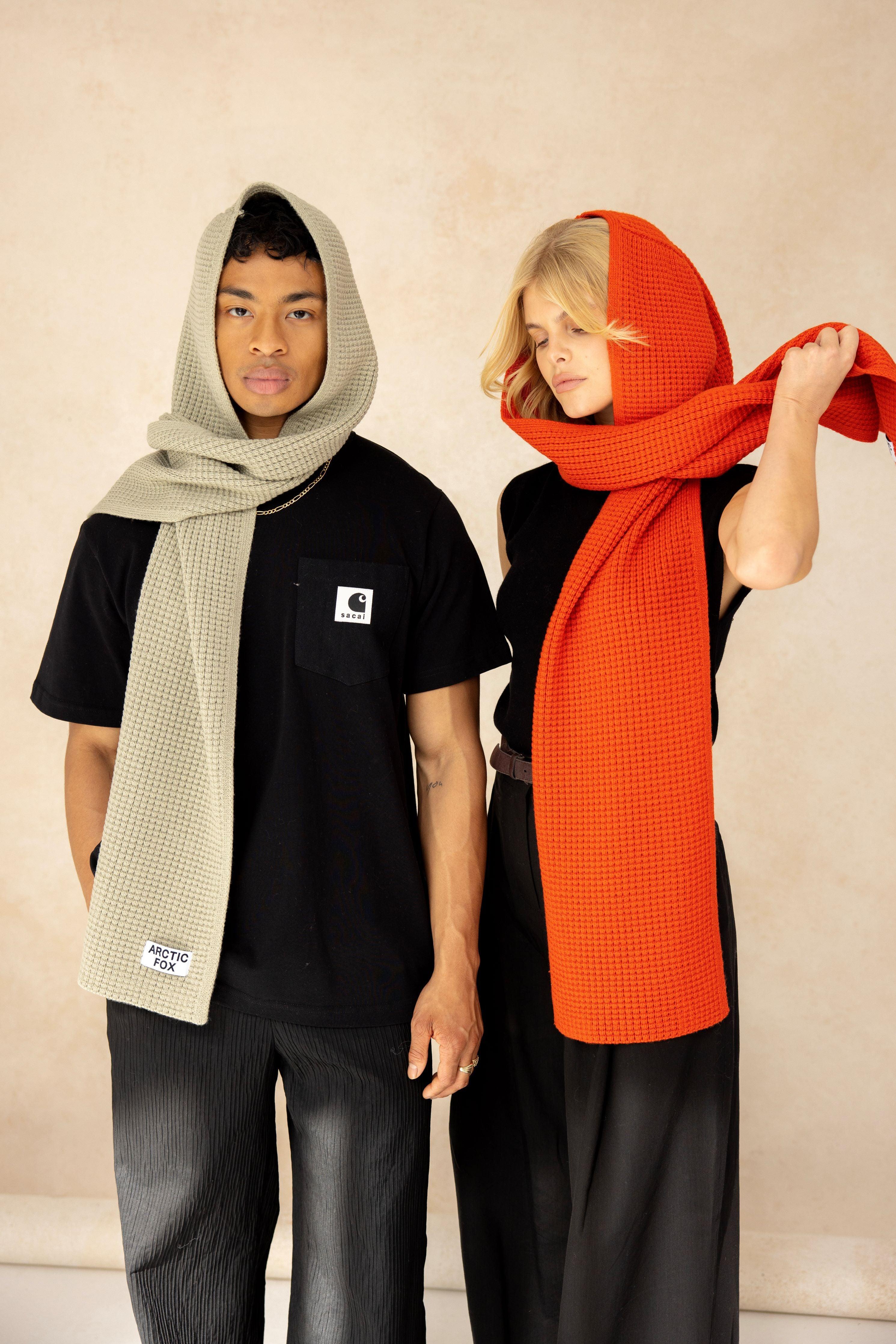 The Recycled Bottle Hooded Scarf - Sunkissed Coral - Image 4