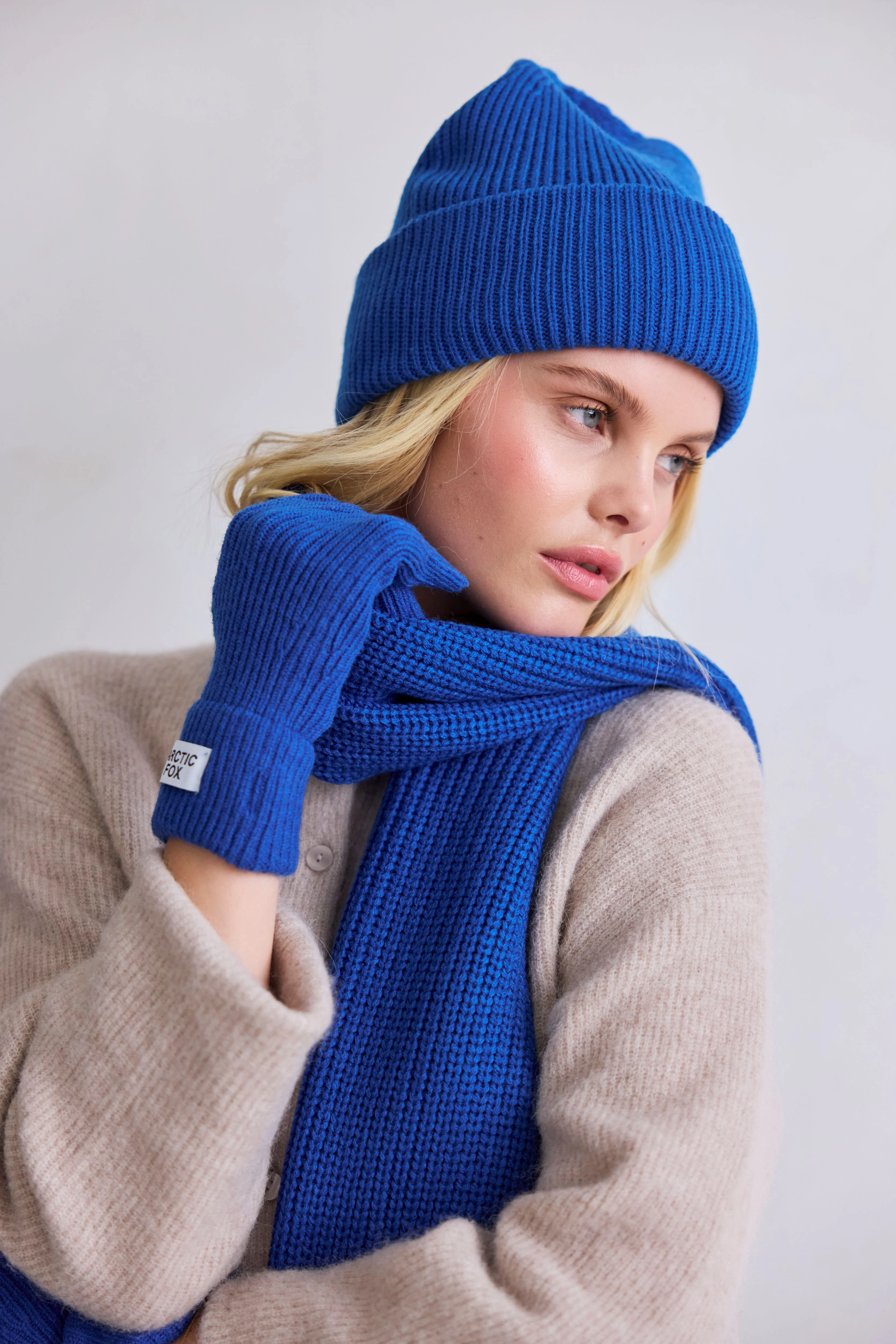 The Recycled Bottle Scarf - Ocean Blue - Image 4