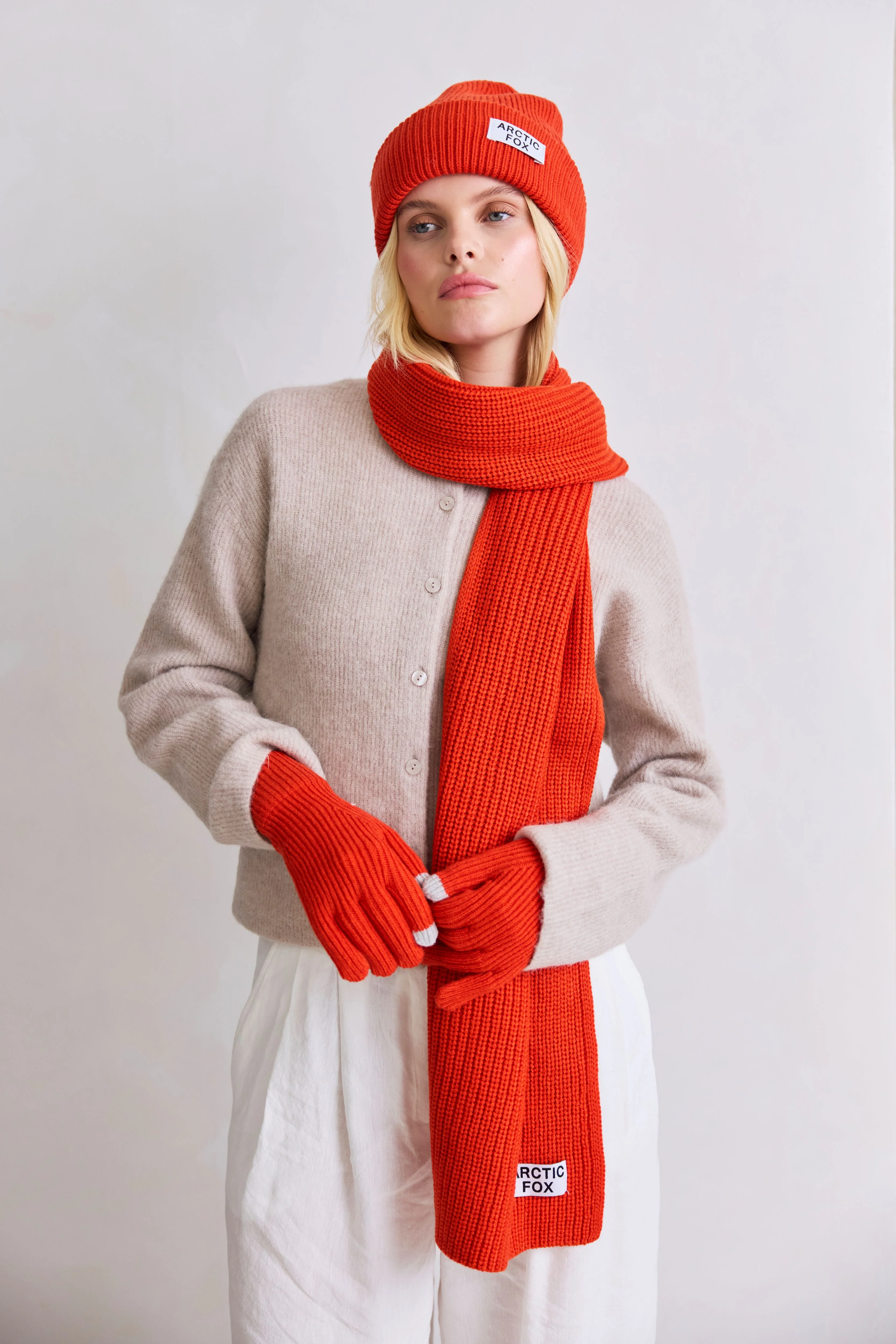The Recycled Bottle Scarf - Sunkissed Coral - Image 3