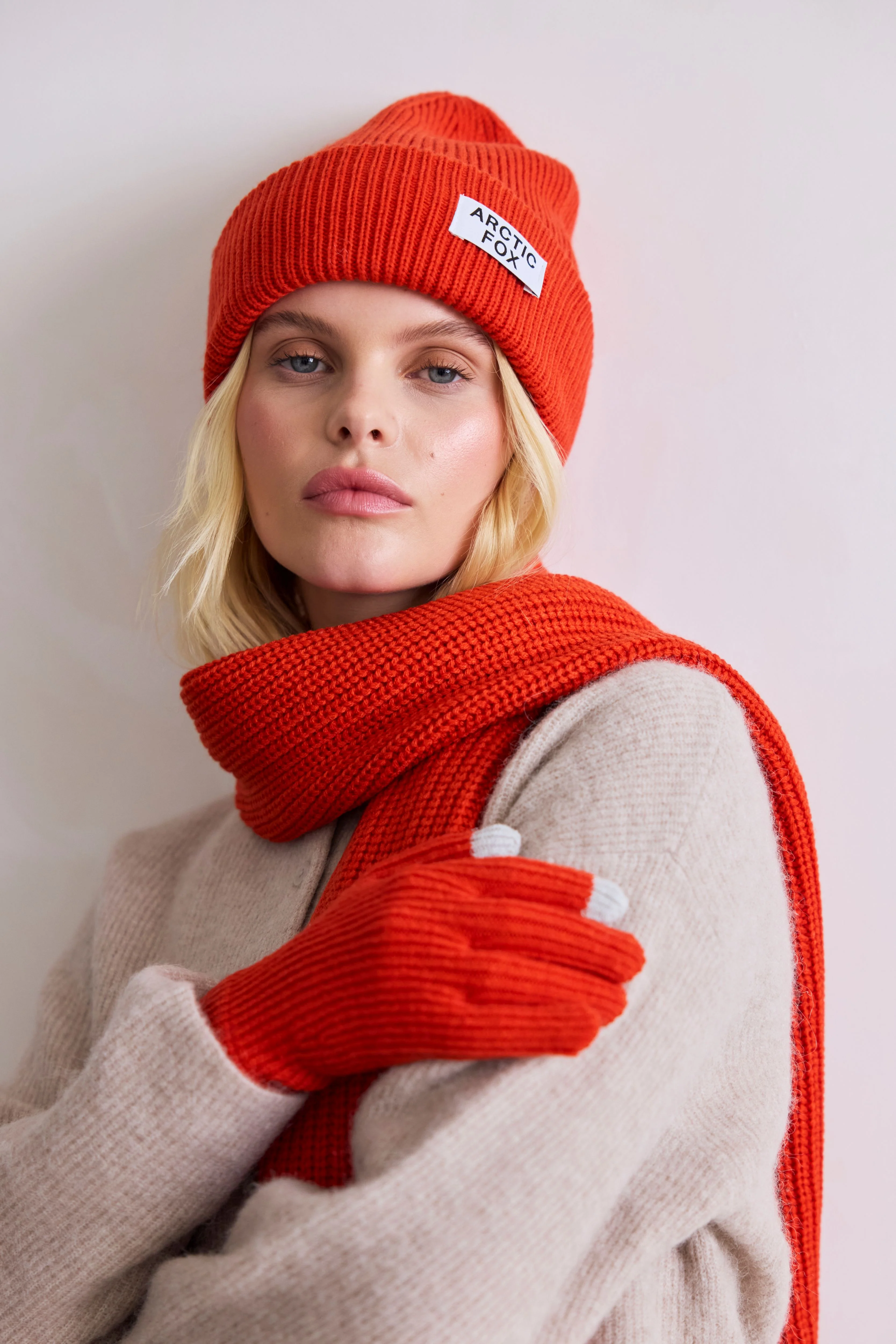 The Recycled Bottle Scarf - Sunkissed Coral - Image 5