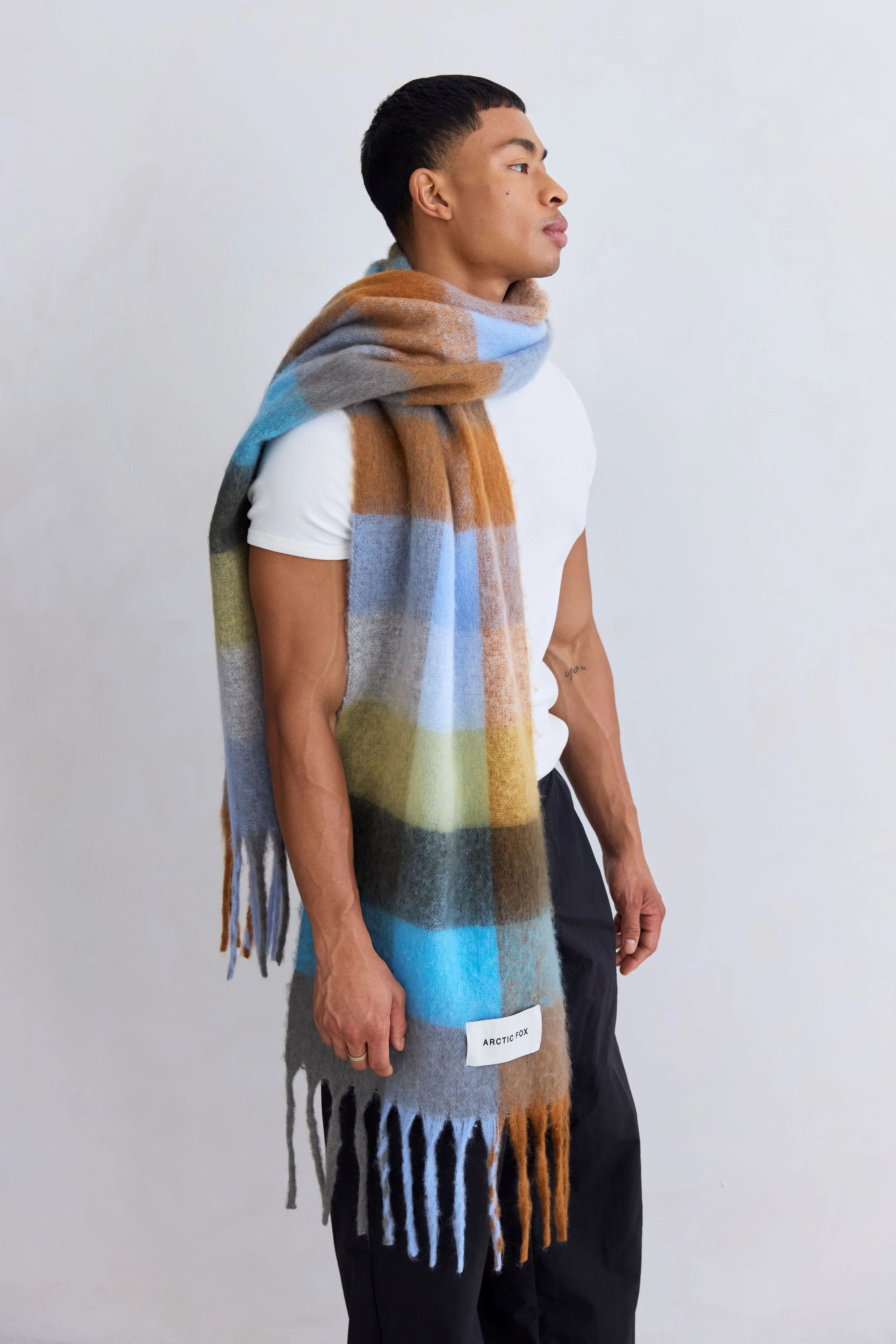 The Reykjavik Check Scarf - Wooded Lake - Image 10