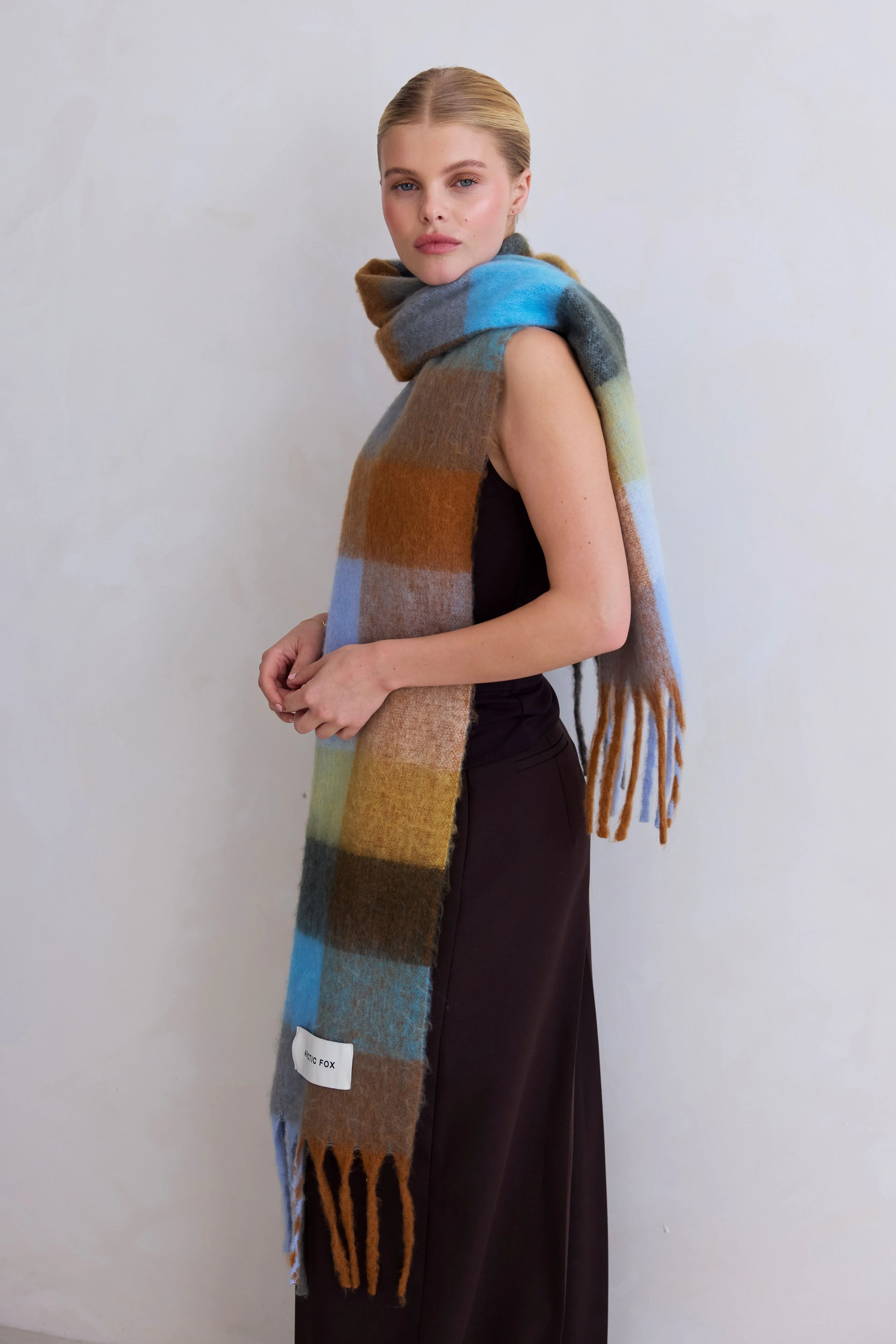 The Reykjavik Check Scarf - Wooded Lake - Image 3