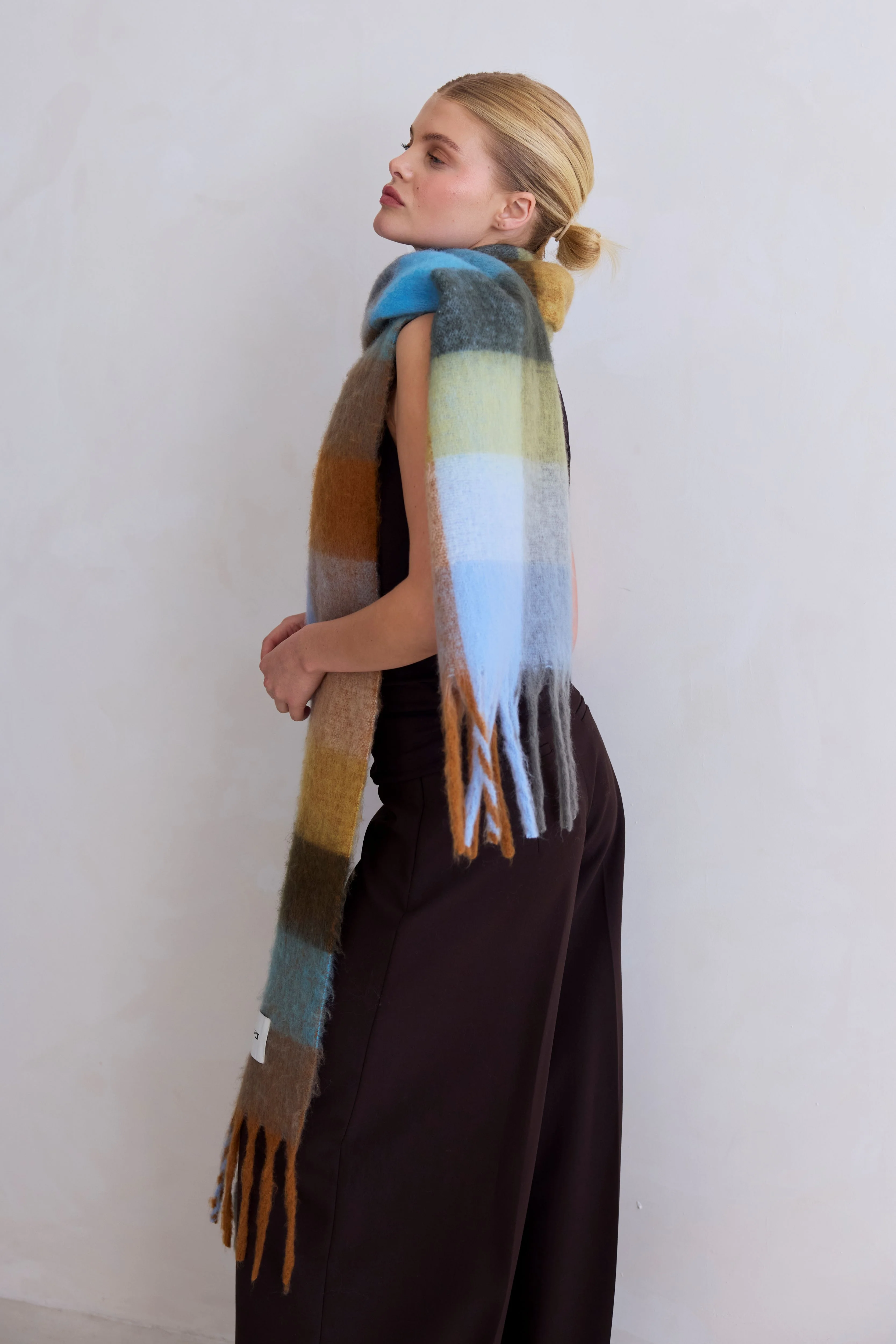 The Reykjavik Check Scarf - Wooded Lake - Image 4