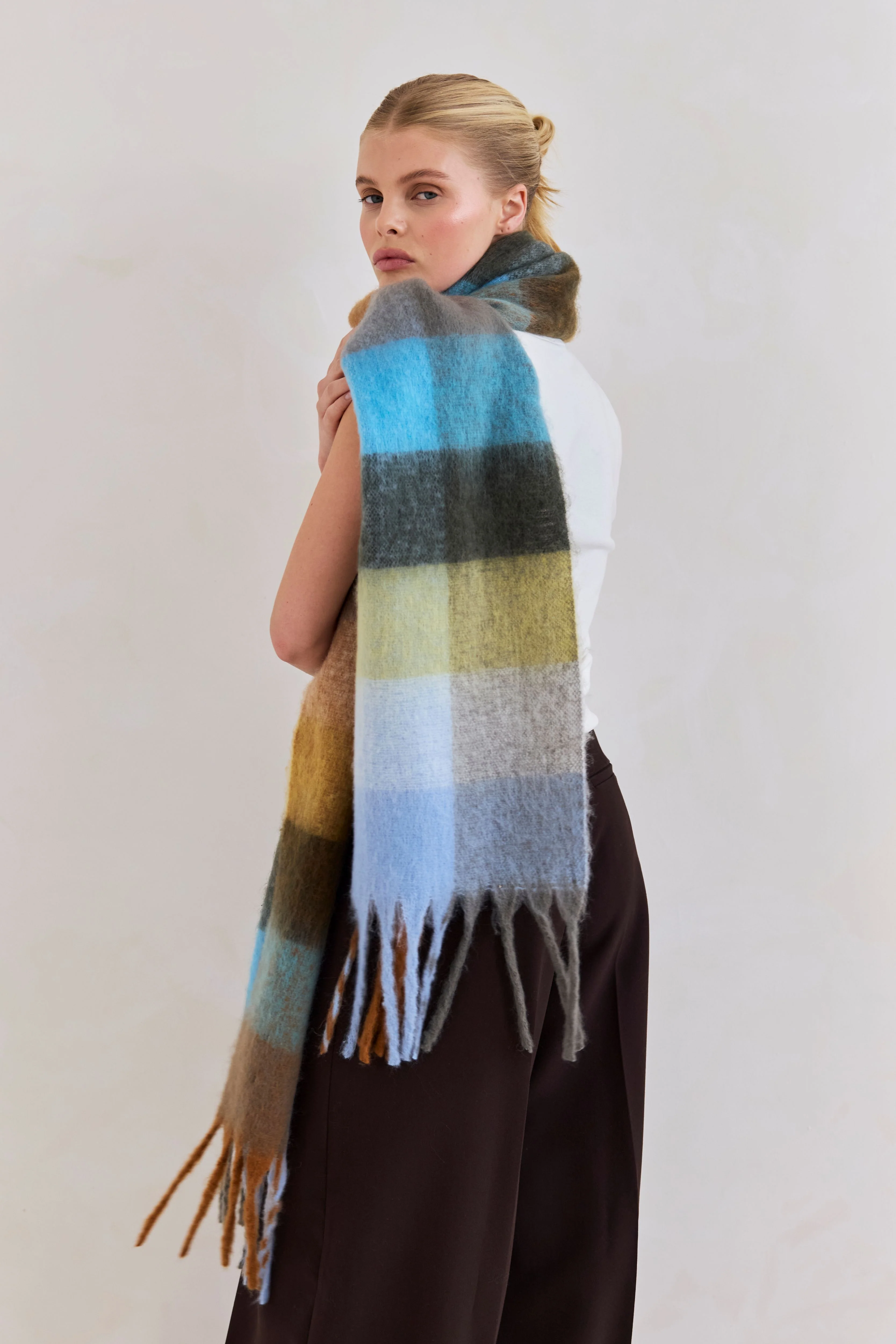 The Reykjavik Check Scarf - Wooded Lake - Image 5