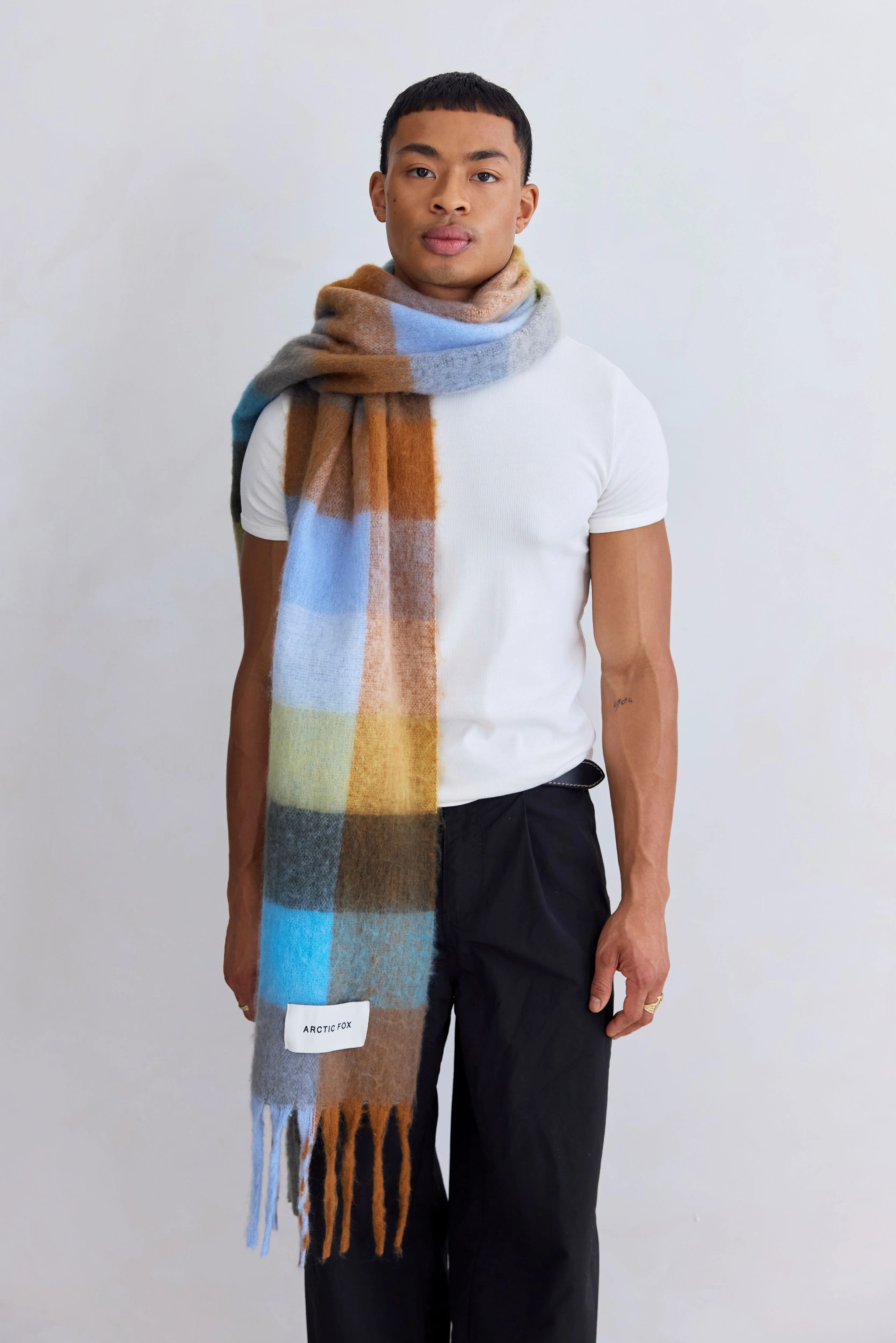 The Reykjavik Check Scarf - Wooded Lake - Image 7