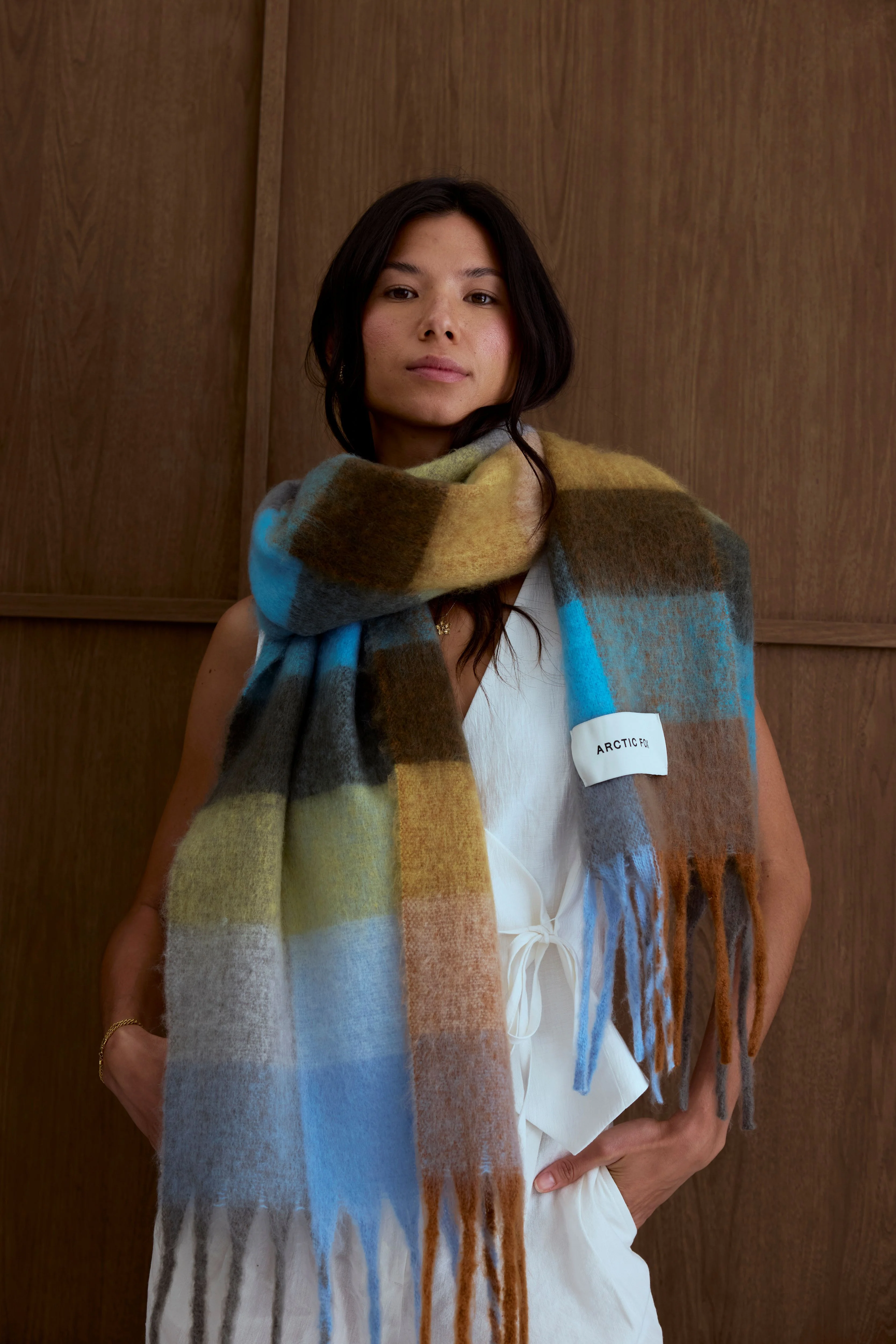 The Reykjavik Check Scarf - Wooded Lake - Image 8