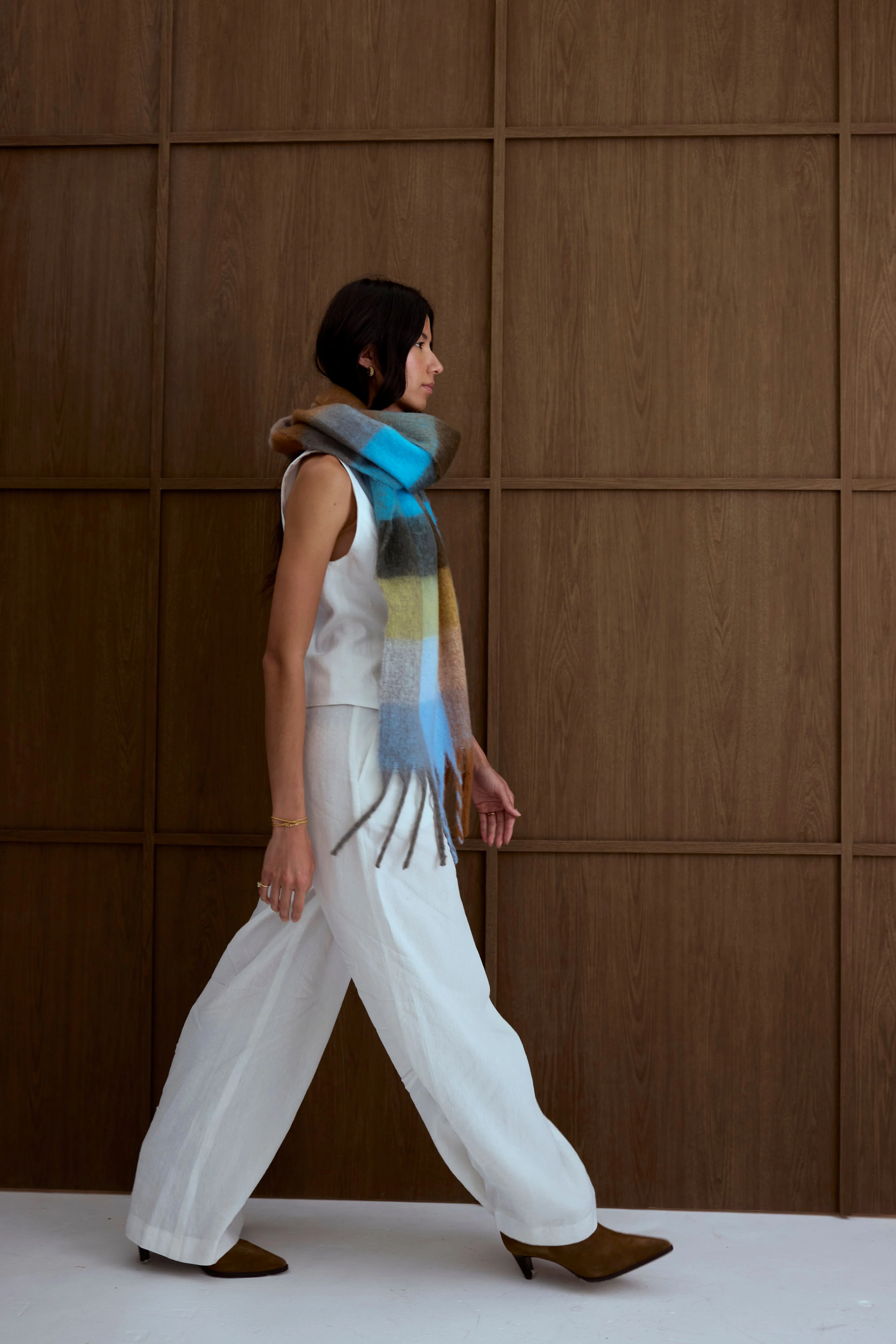 The Reykjavik Check Scarf - Wooded Lake - Image 9