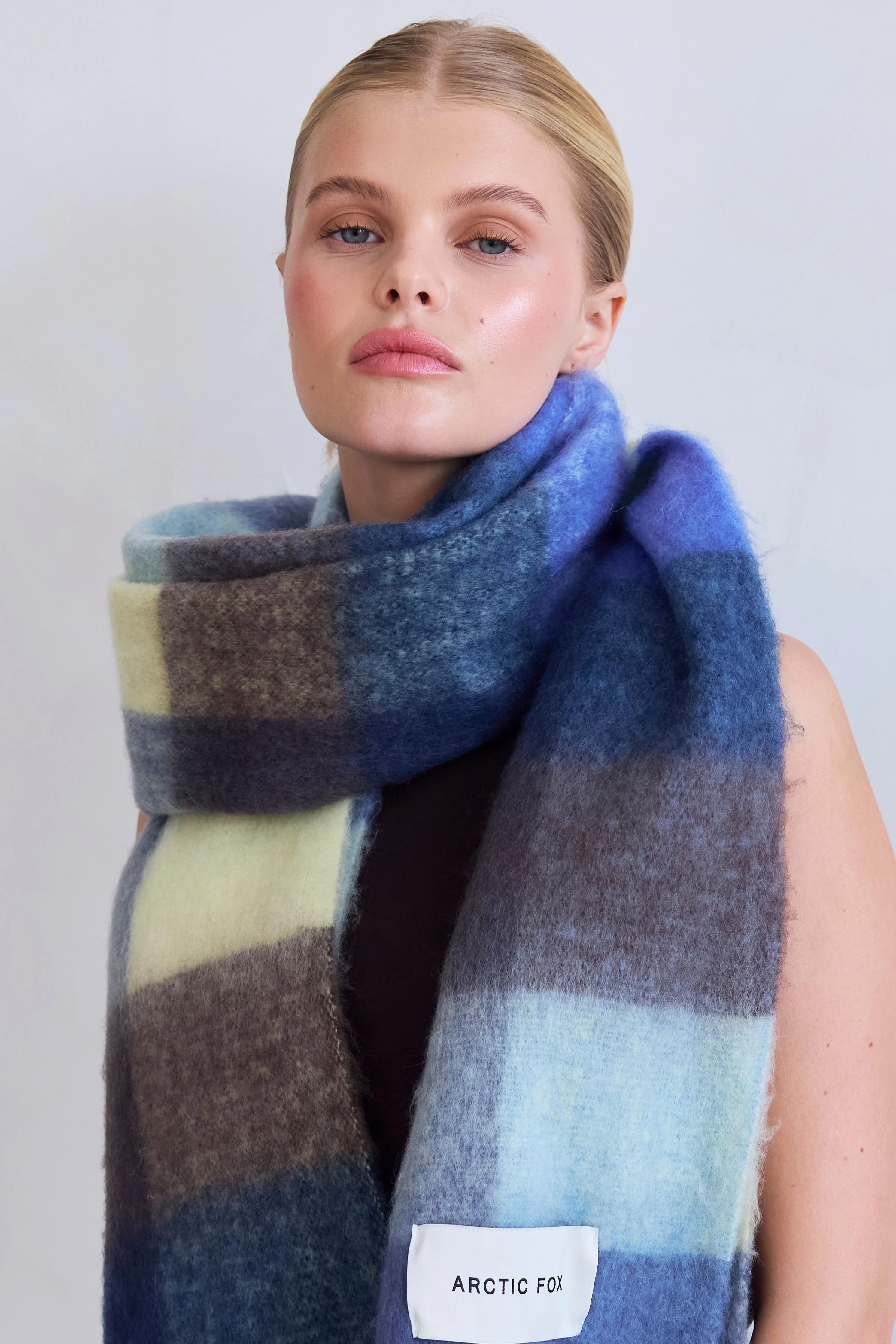 The Reykjavik Check Scarf - Moonlit Haze - Image 3