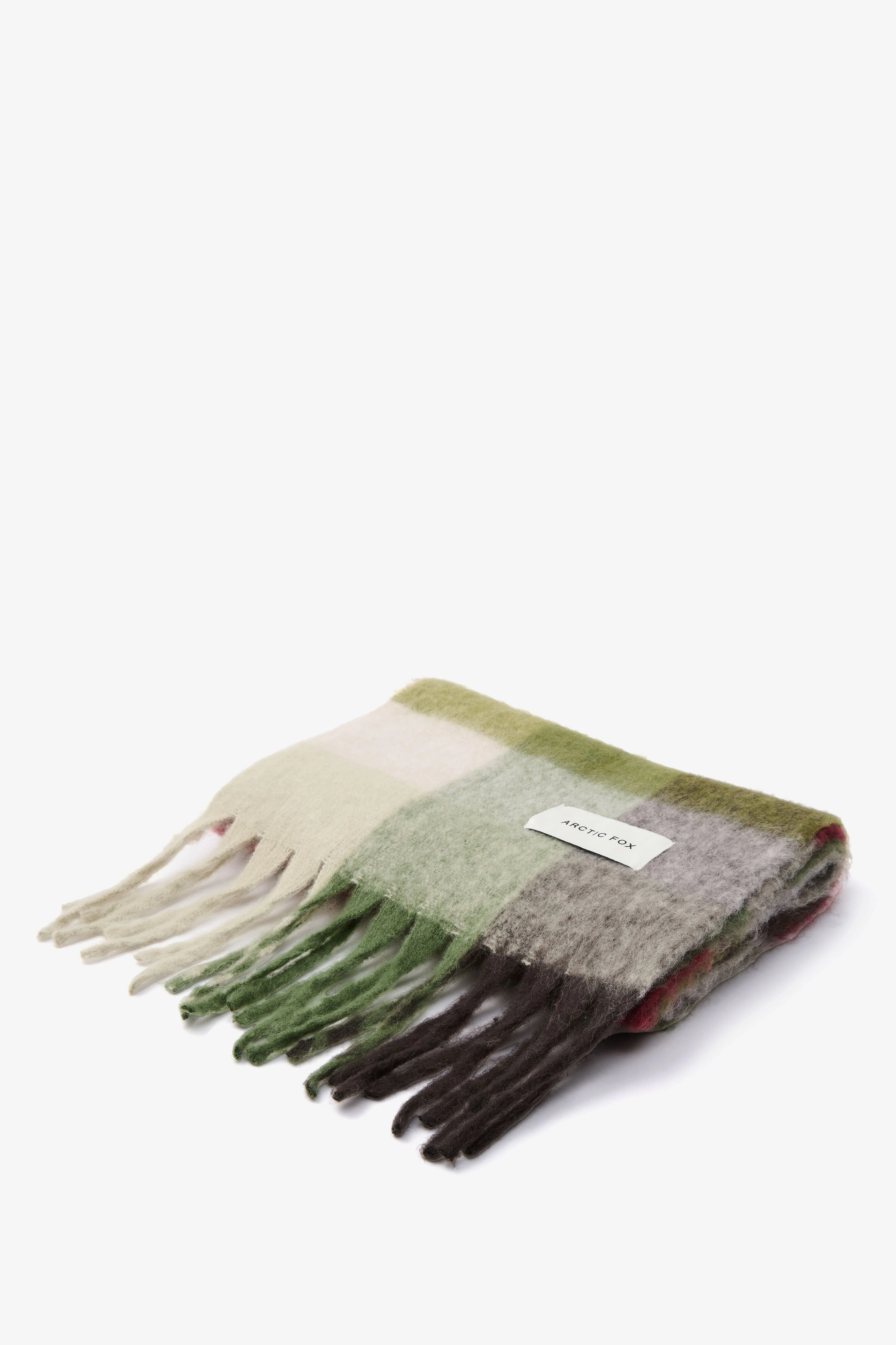 The Reykjavik Check Scarf - Frosted Bramble - Image 12