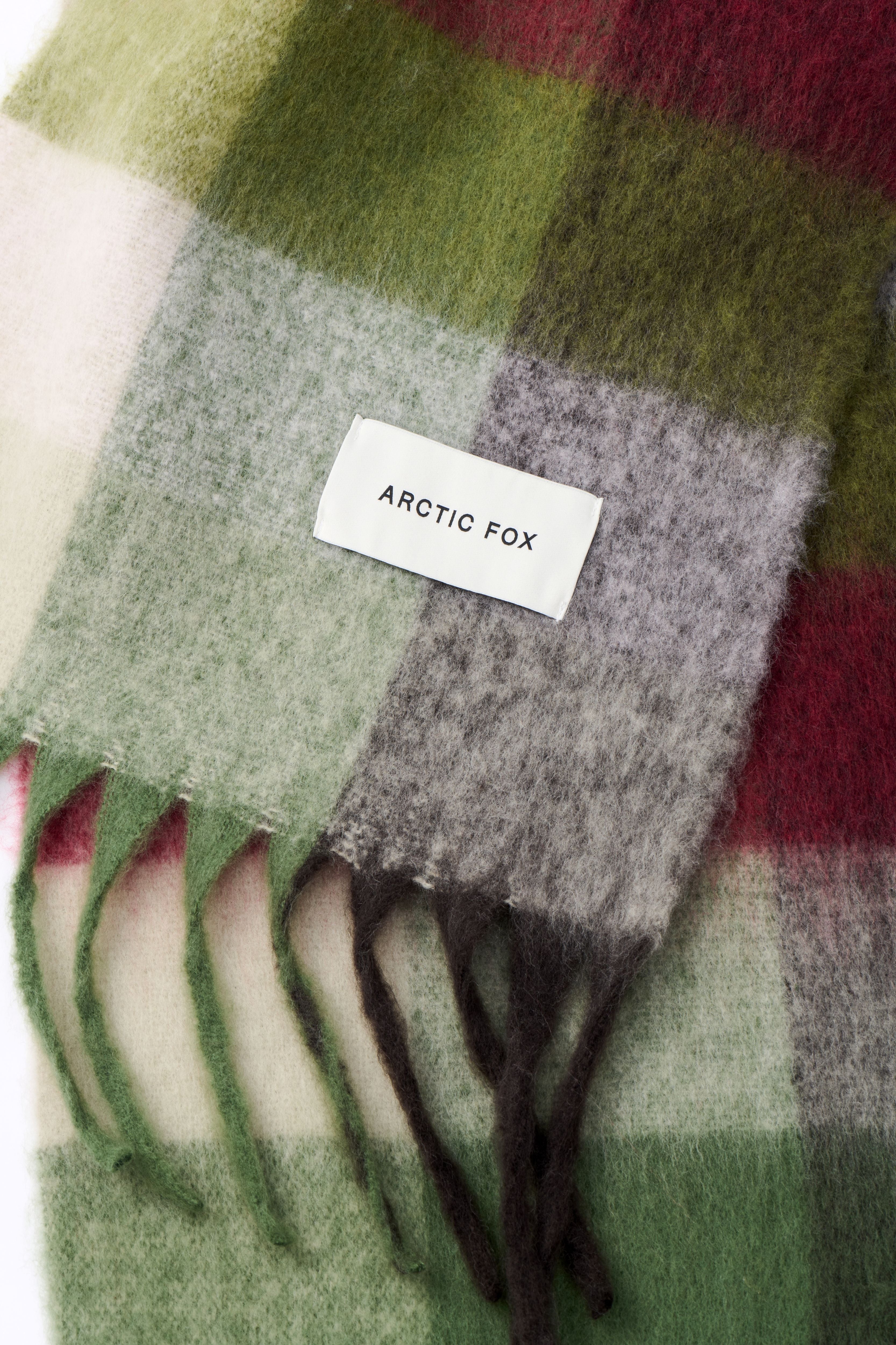 The Reykjavik Check Scarf - Frosted Bramble - Image 13