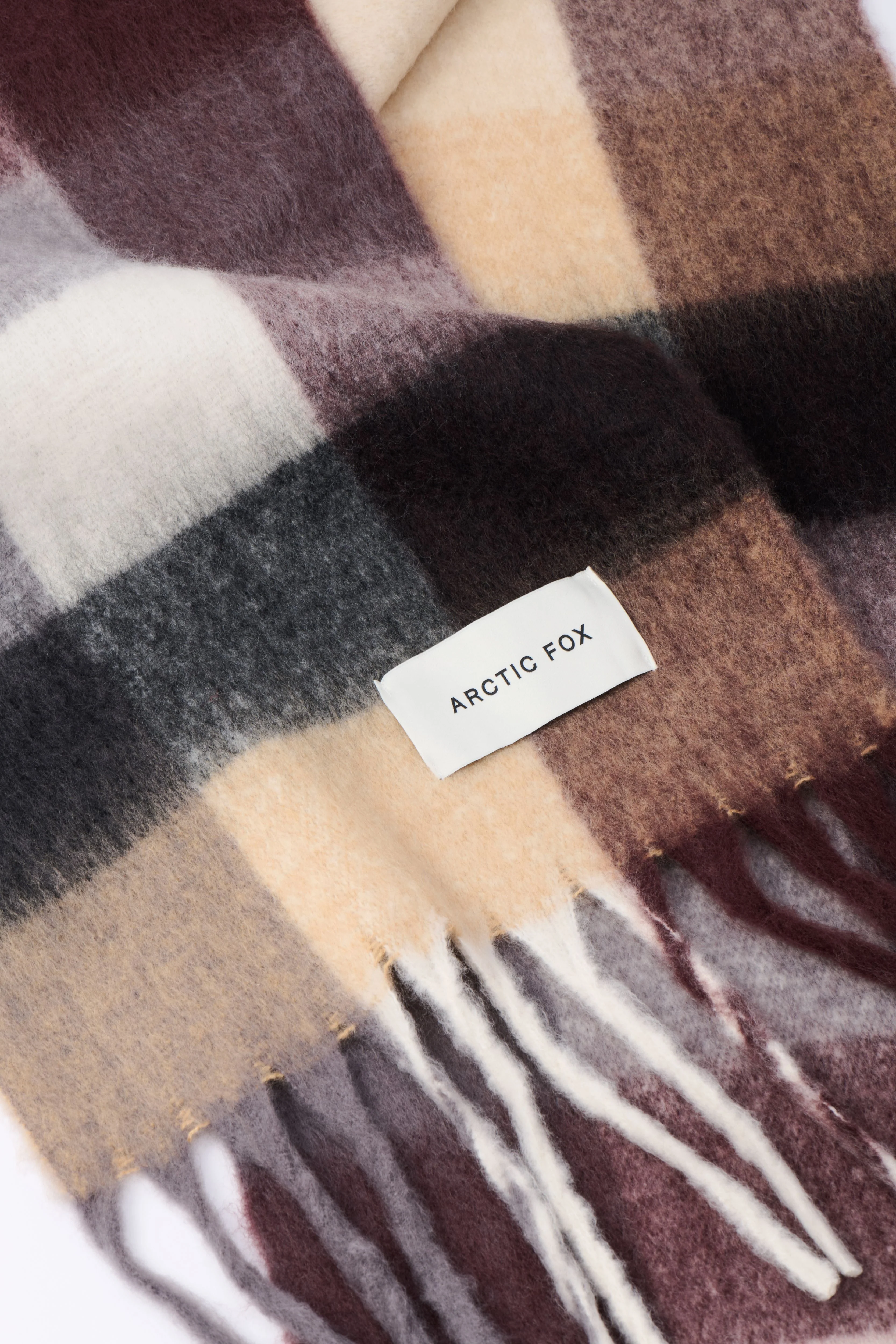 The Reykjavik Check Scarf - Dark Berry - Image 10